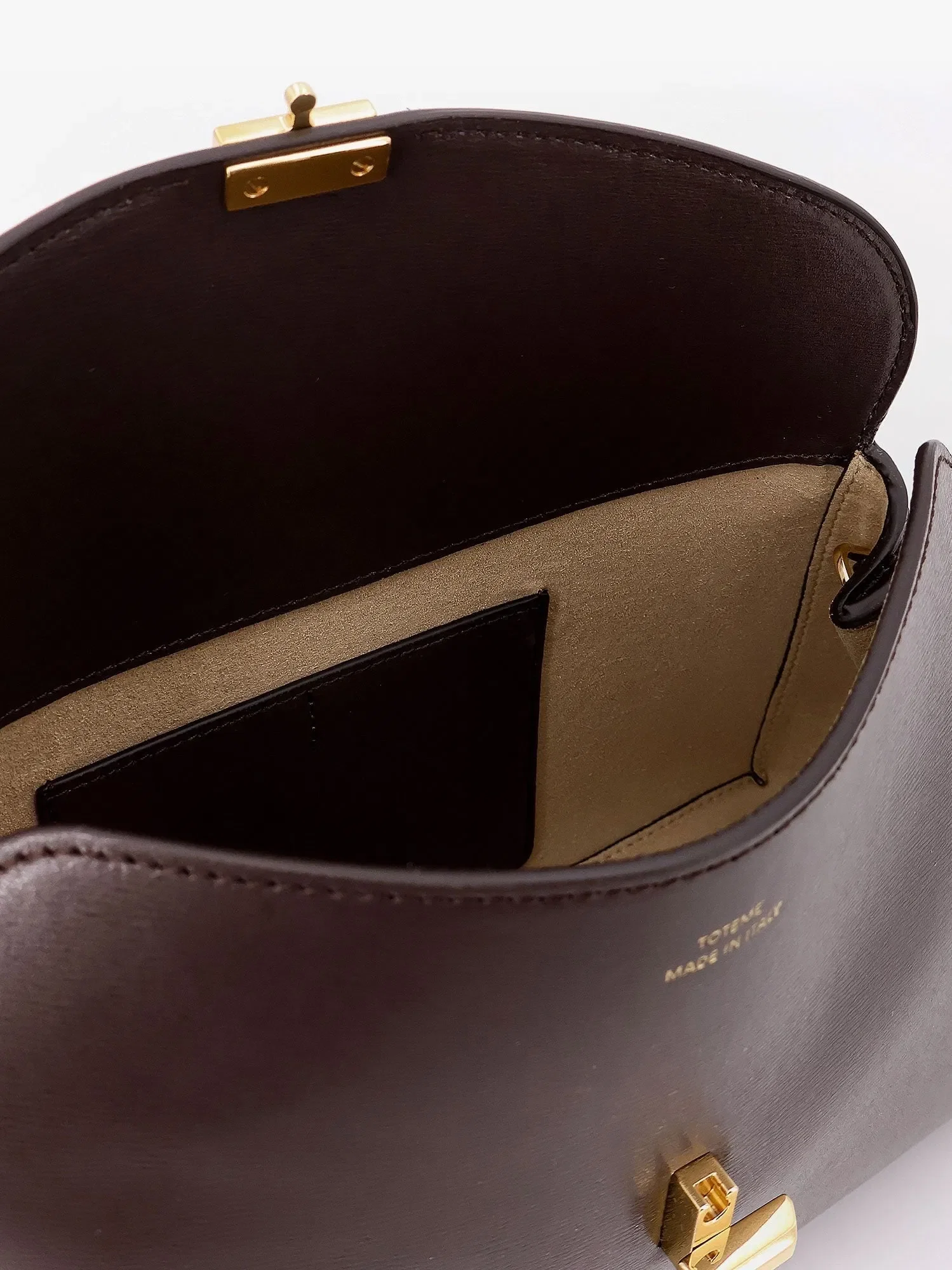 TOTEME T-Lock clutch leather crossbody bag