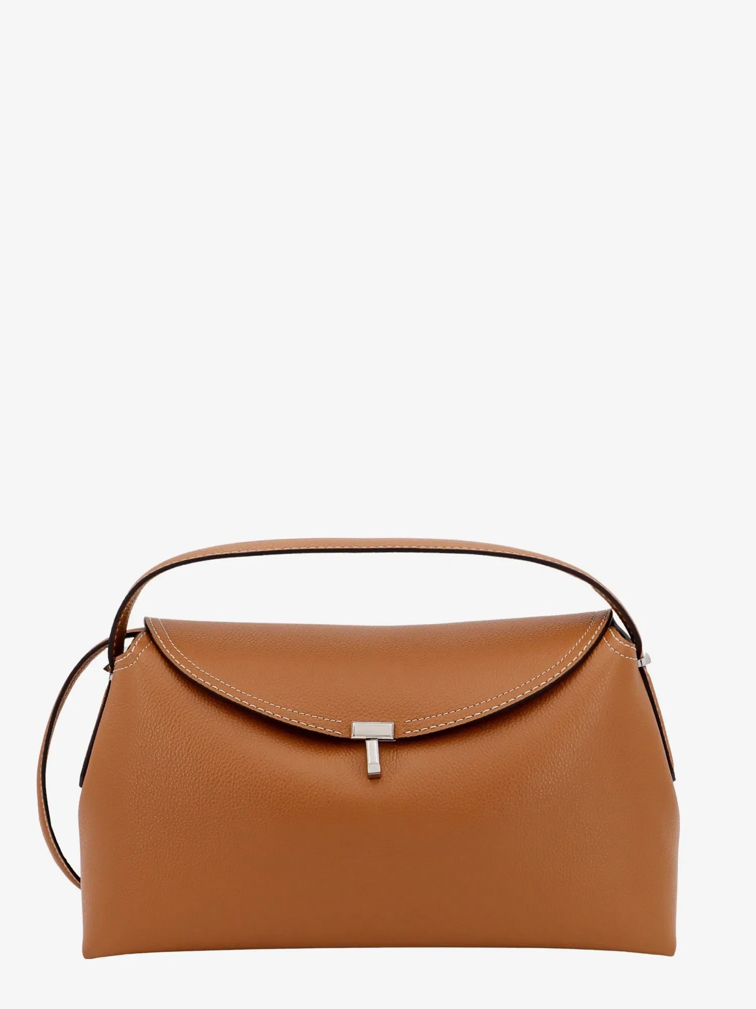 TOTEME T-Lock hammered leather handbag