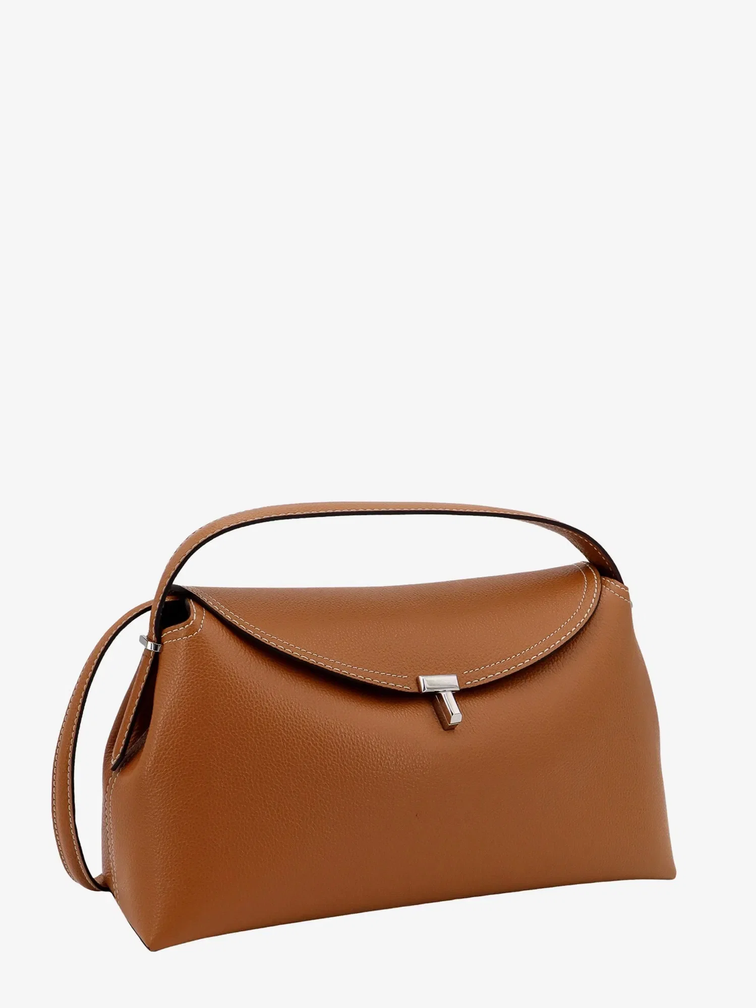 TOTEME T-Lock hammered leather handbag