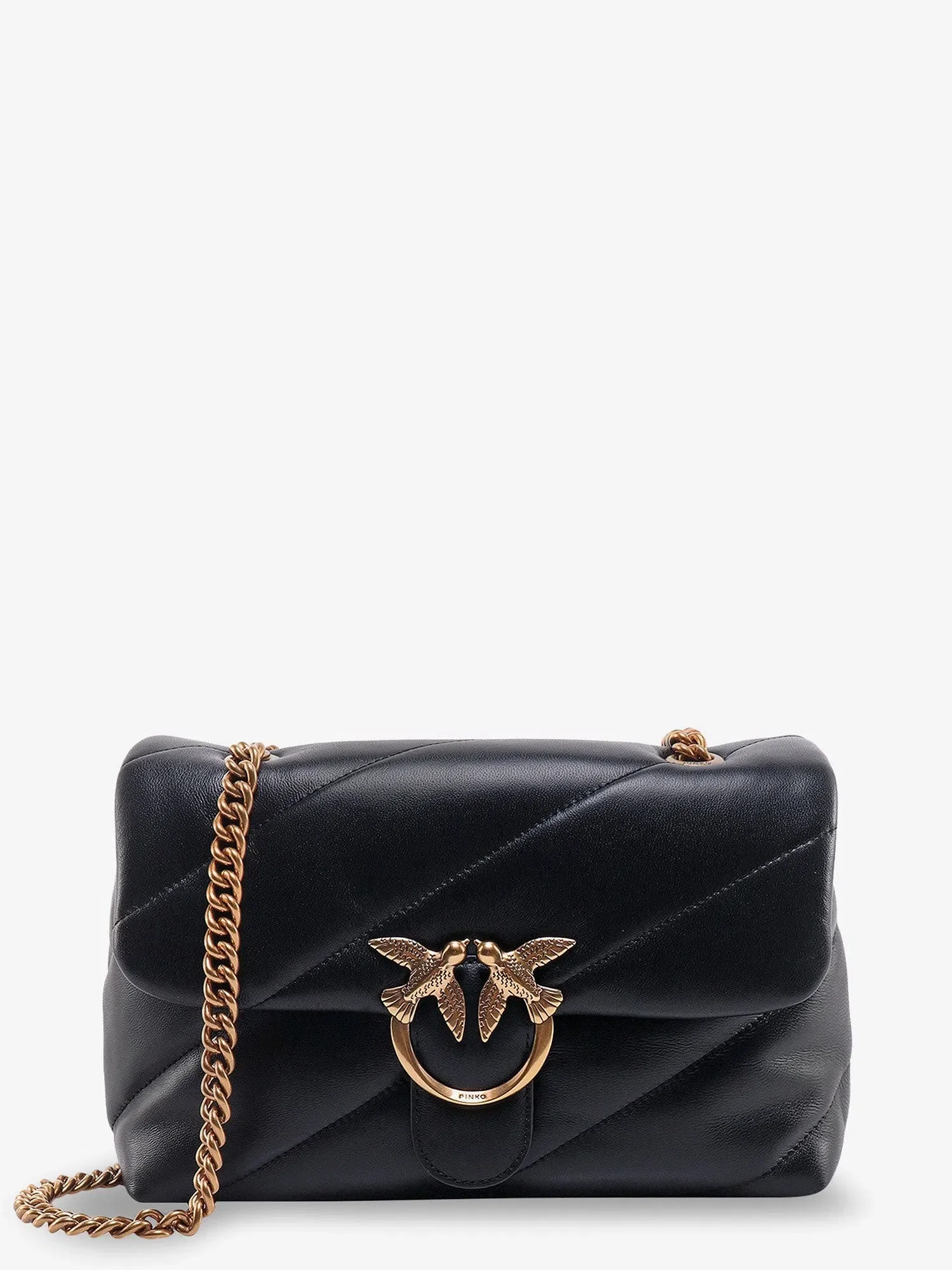 PINKO Love Puff Classic matelassé leather shoulder bag