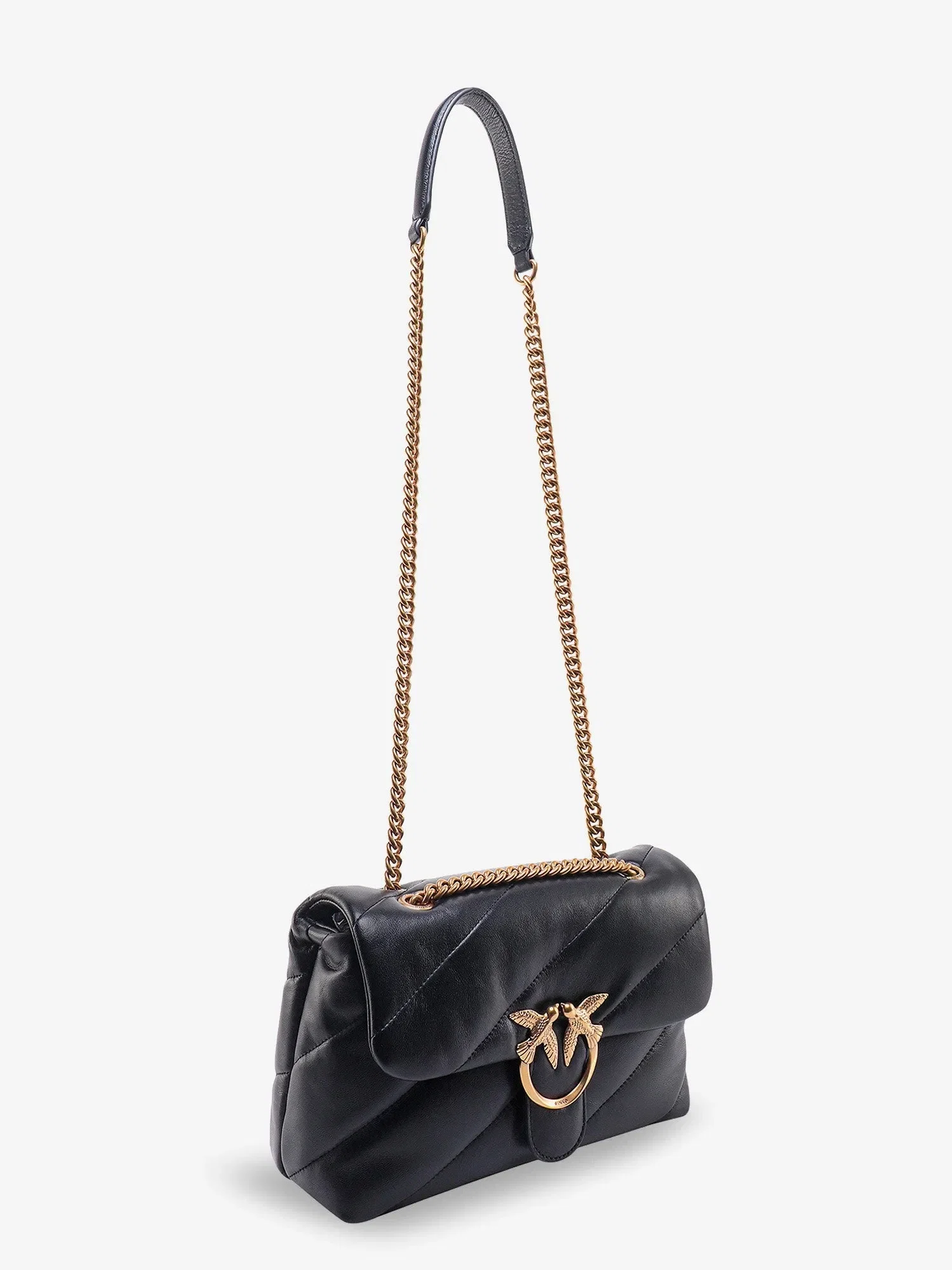 PINKO Love Puff Classic matelassé leather shoulder bag
