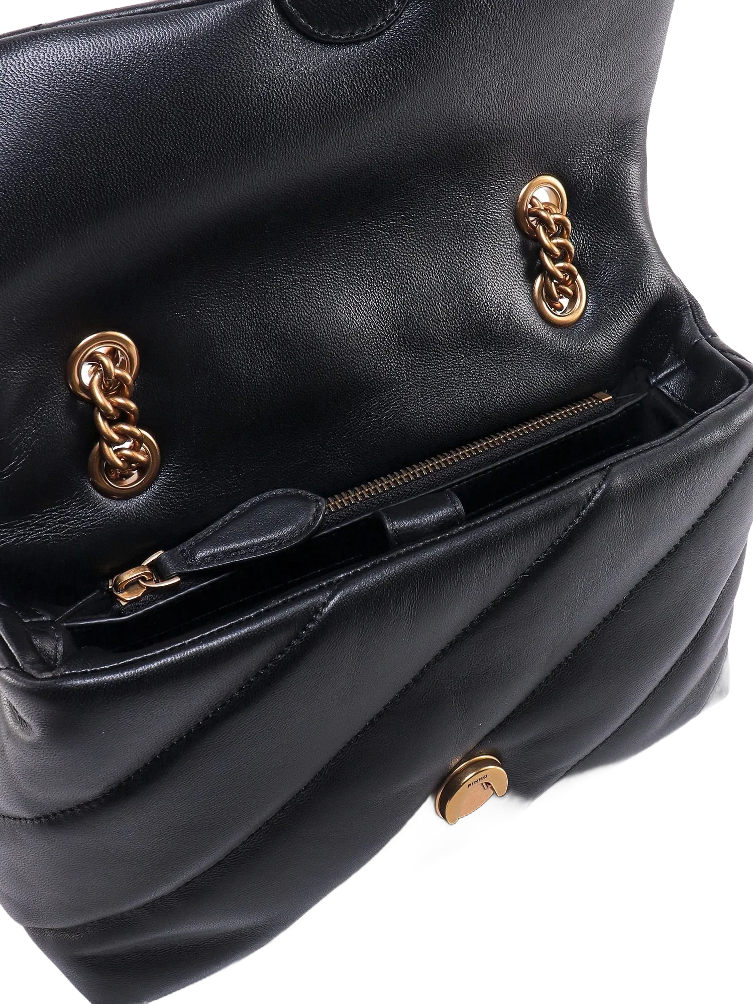 PINKO Love Puff Classic matelassé leather shoulder bag