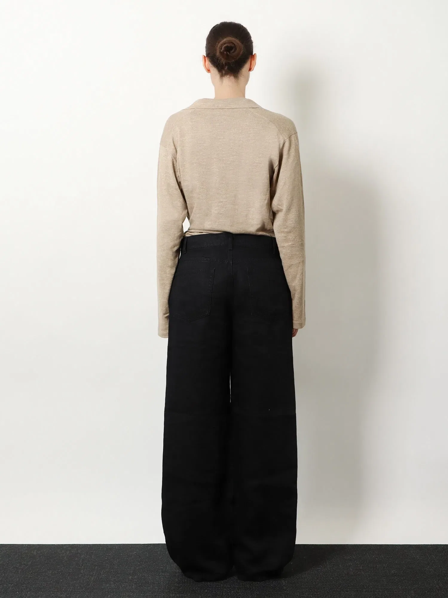 The Row Niosa polo shirt in cotton and linen
