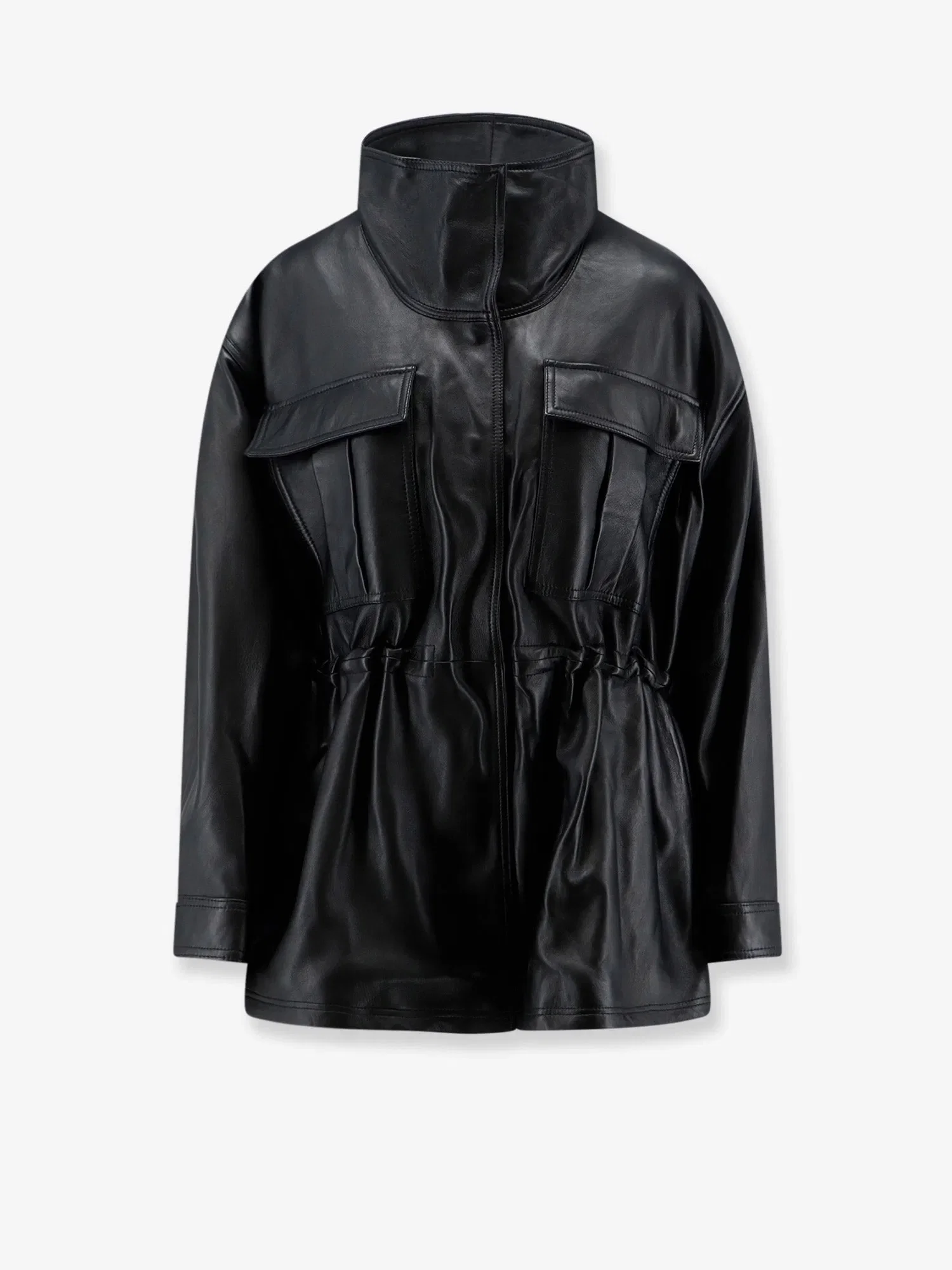 Róhe Leather jacket with adjustable drawstring waist