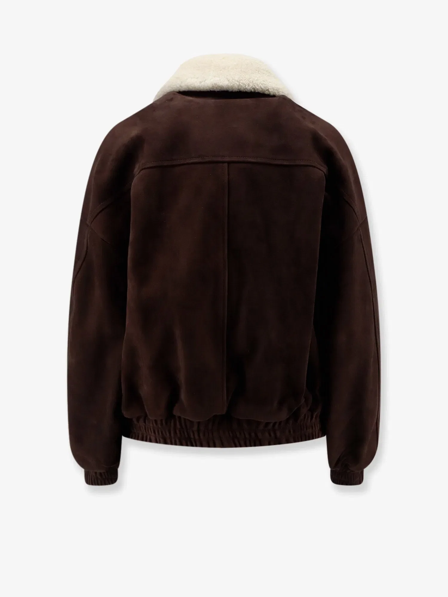 Semicouture Suede jacket with fur collar