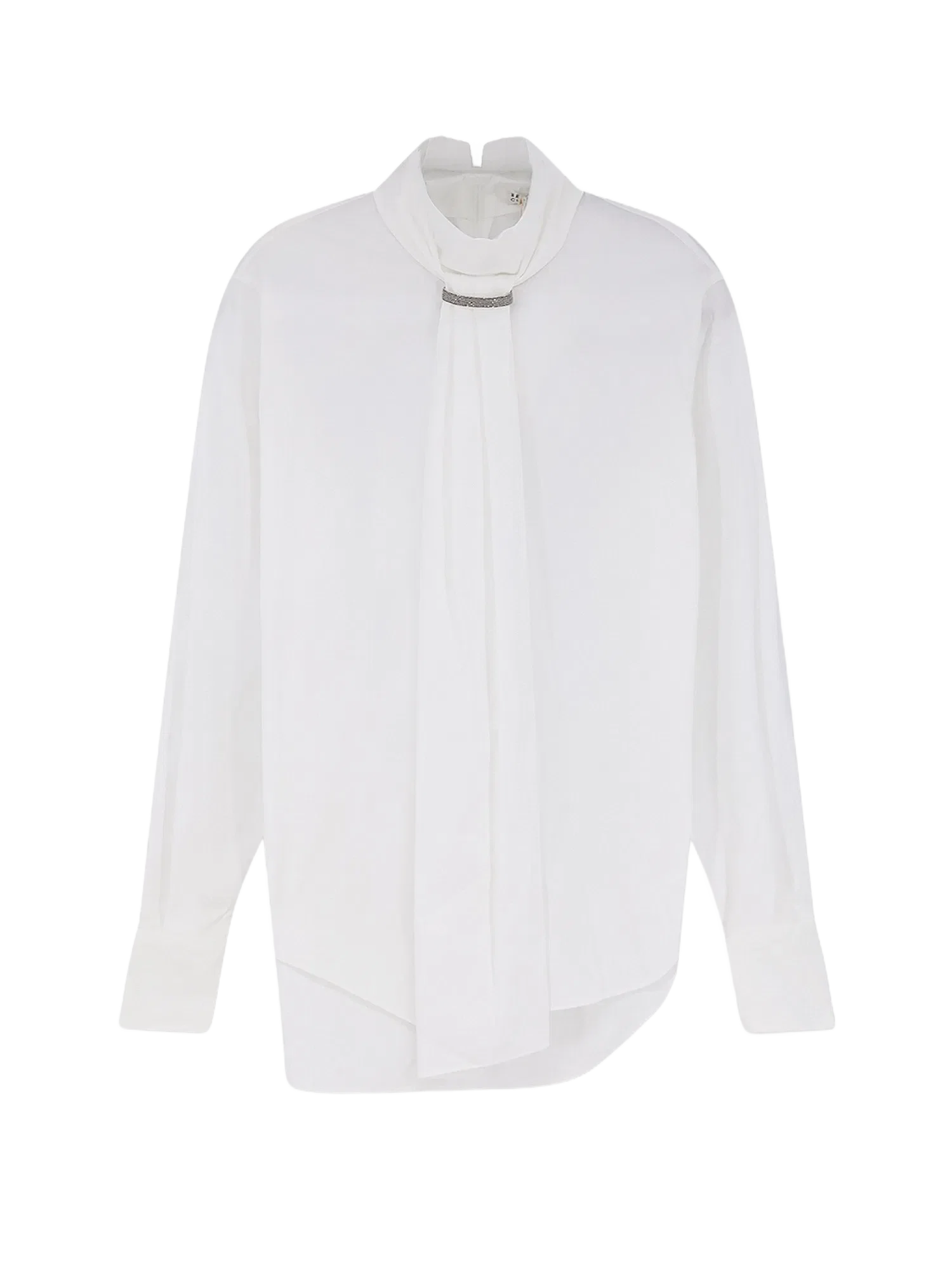 Brunello Cucinelli Cotton blend shirt with Monili detail