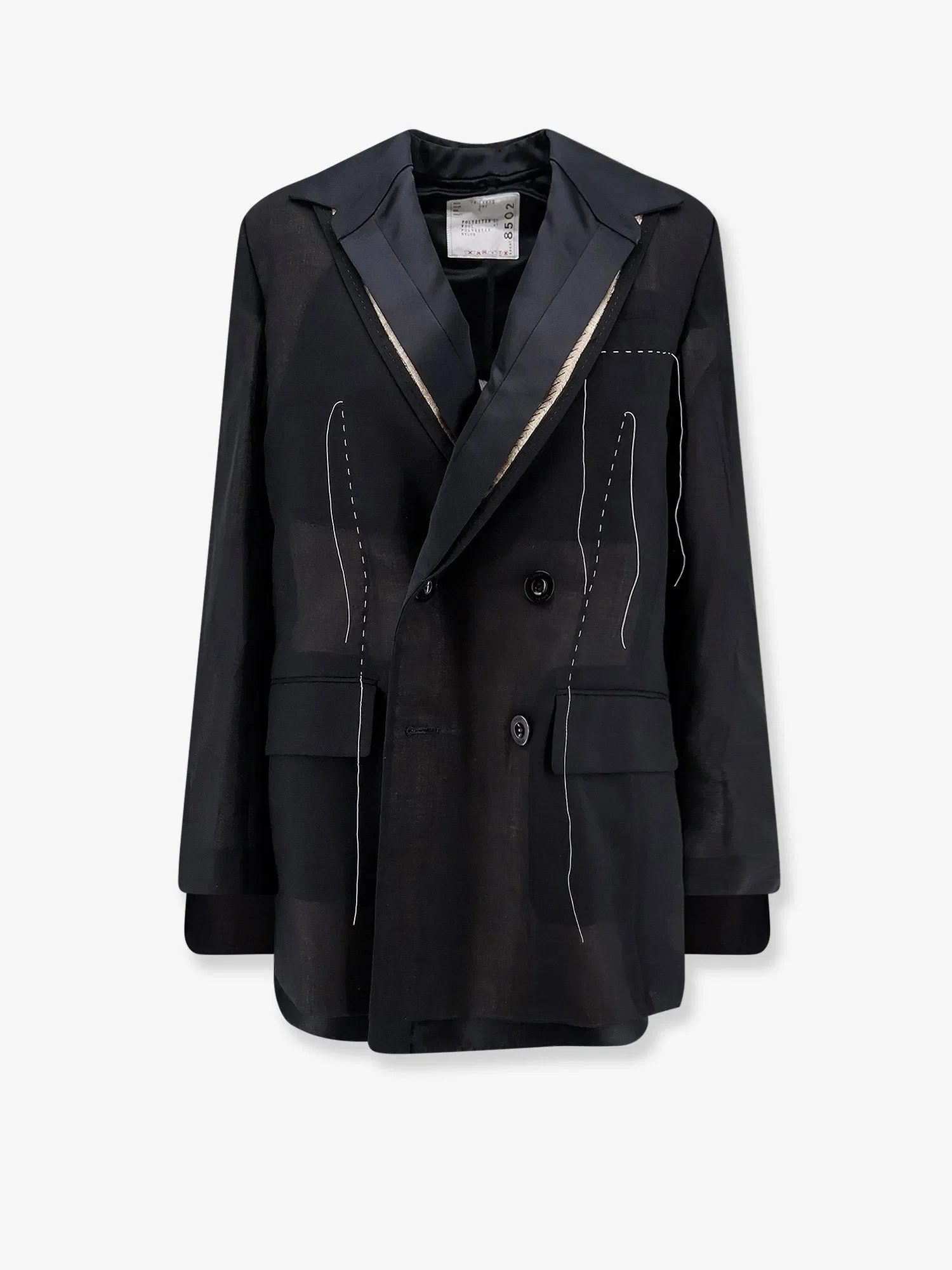 Sacai Silk and organza blazer