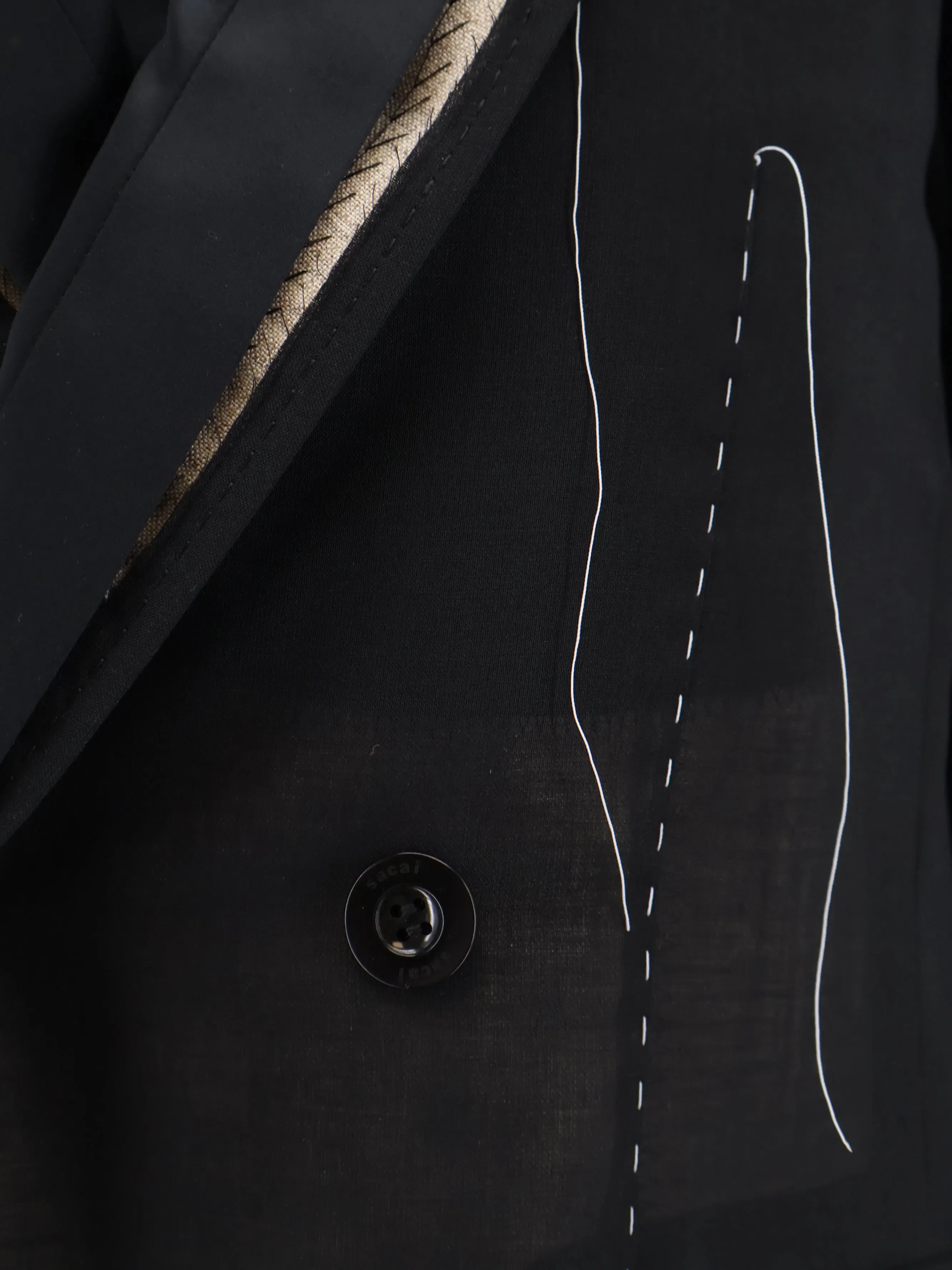 Sacai Silk and organza blazer
