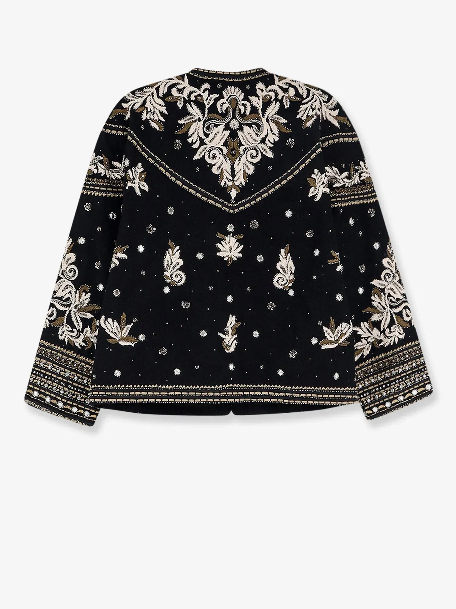 SCARLETT POPPIES Tanika cotton blazer with all-over embroidery and sequins