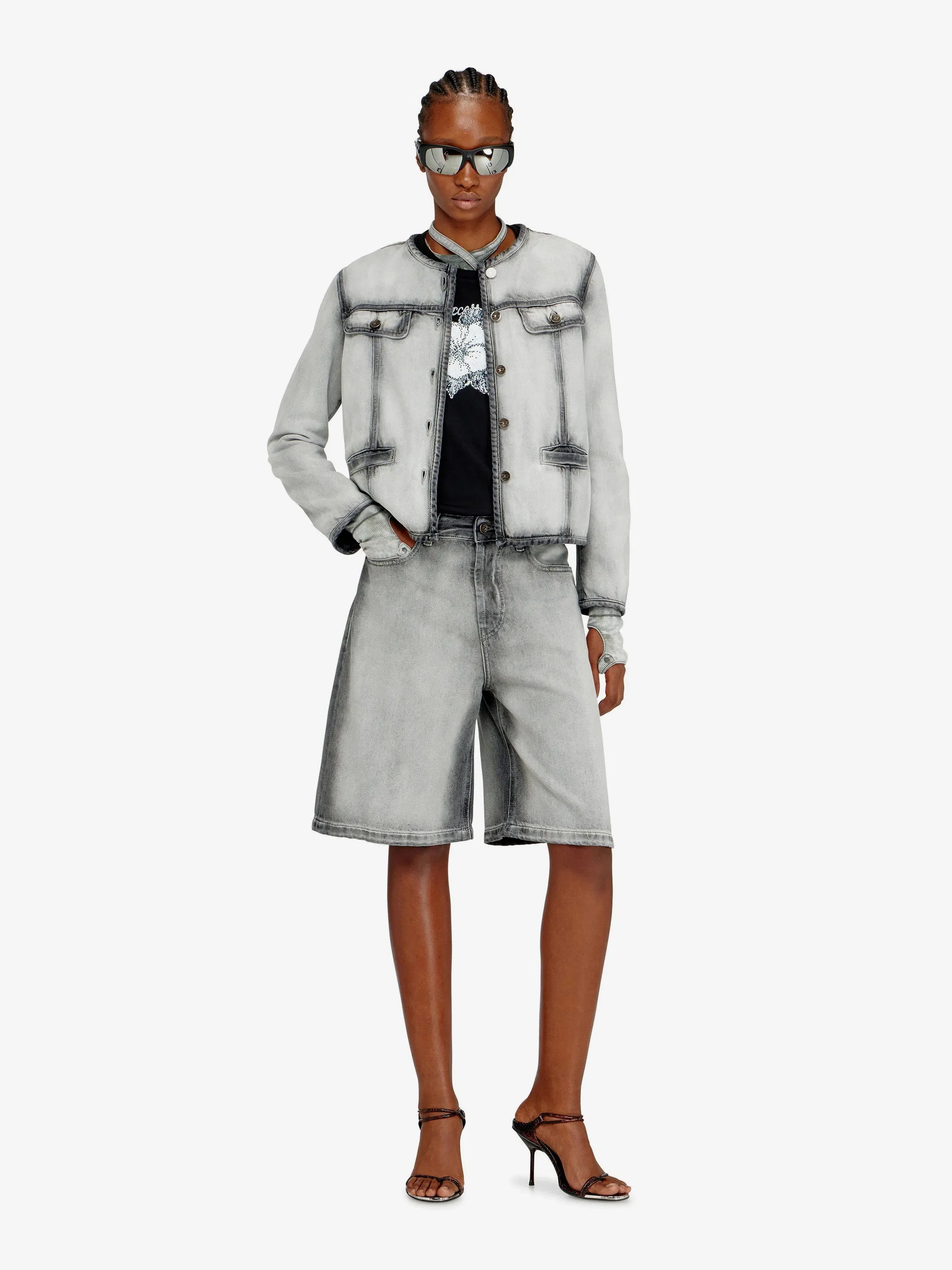 Diesel De-Grafy-Fsi cotton and lyocell jacket