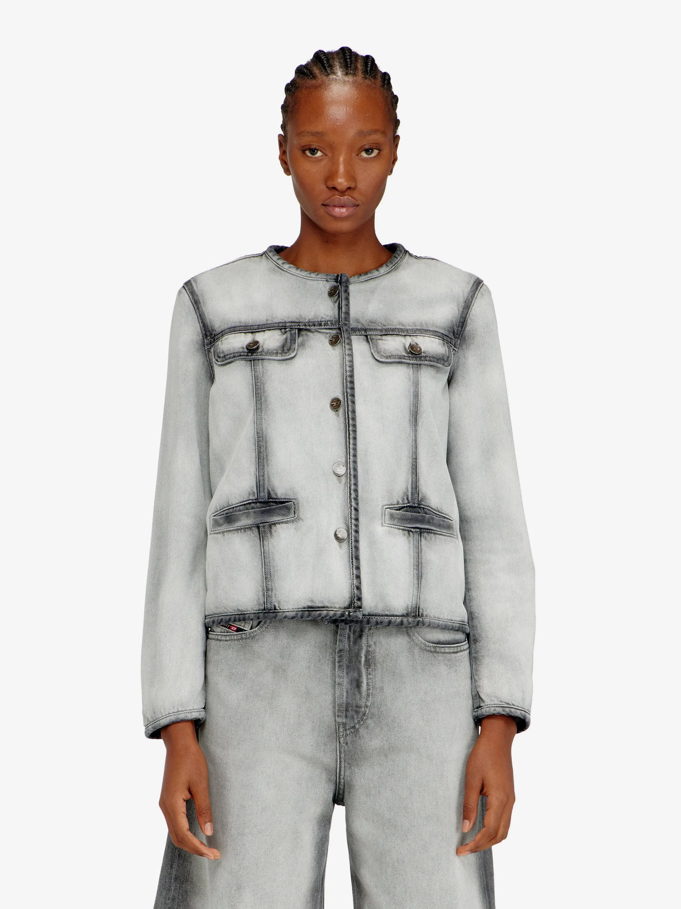 Diesel De-Grafy-Fsi cotton and lyocell jacket