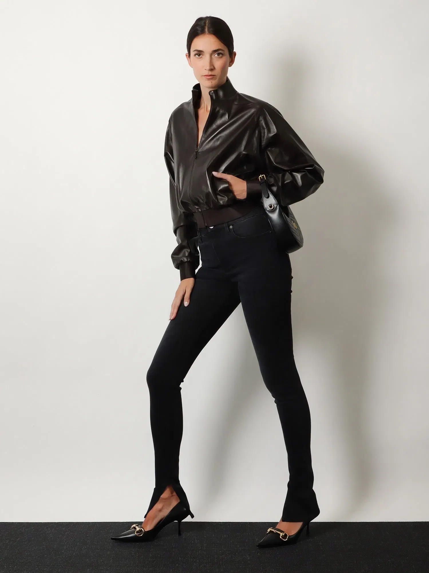 Gucci Soft nappa leather bomber jacket