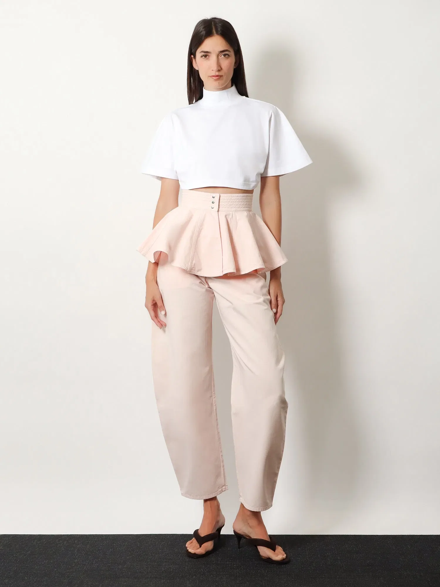 Alaia Cotton crop T-shirt