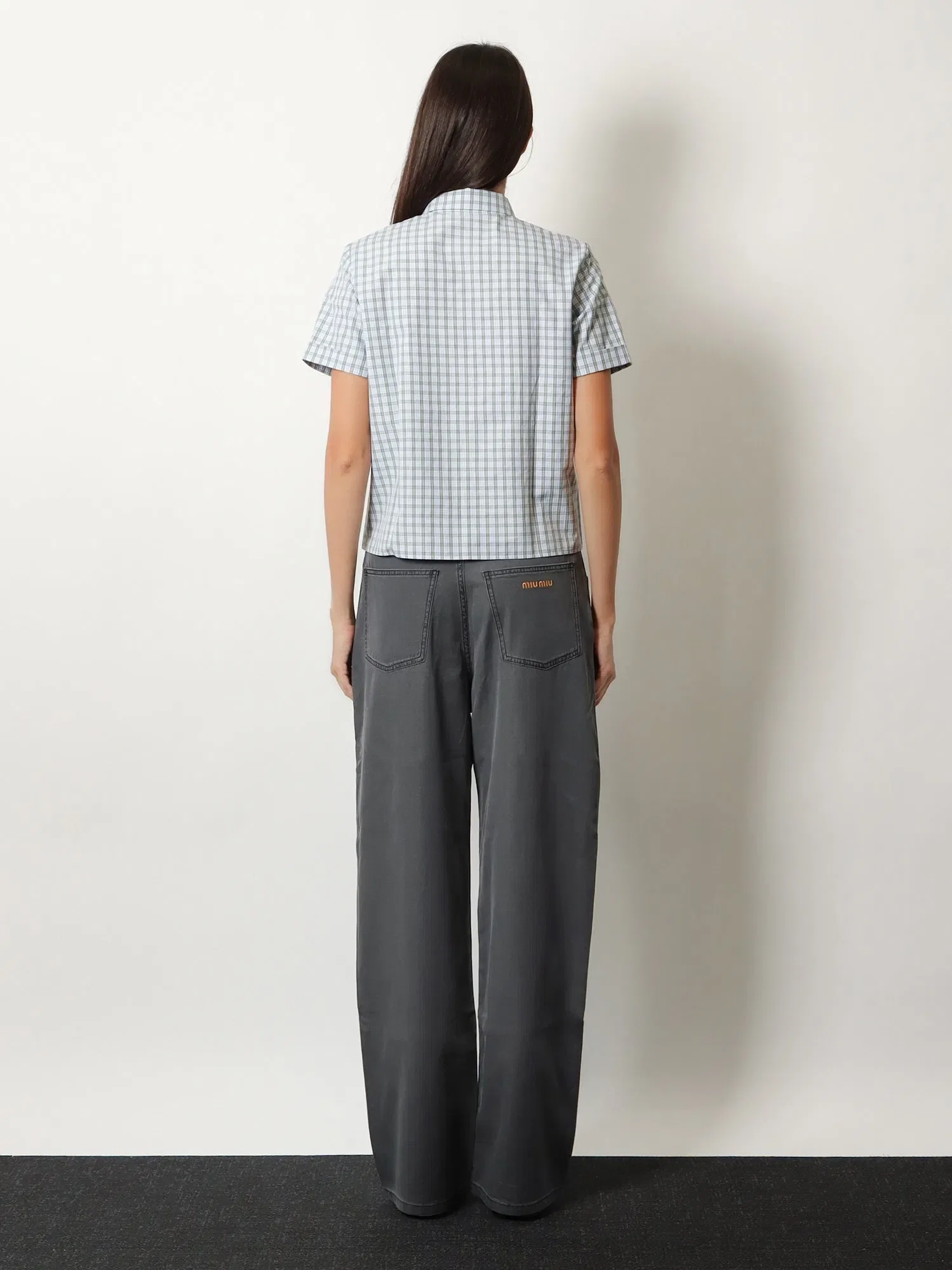 Miu Miu Madras cotton shirt