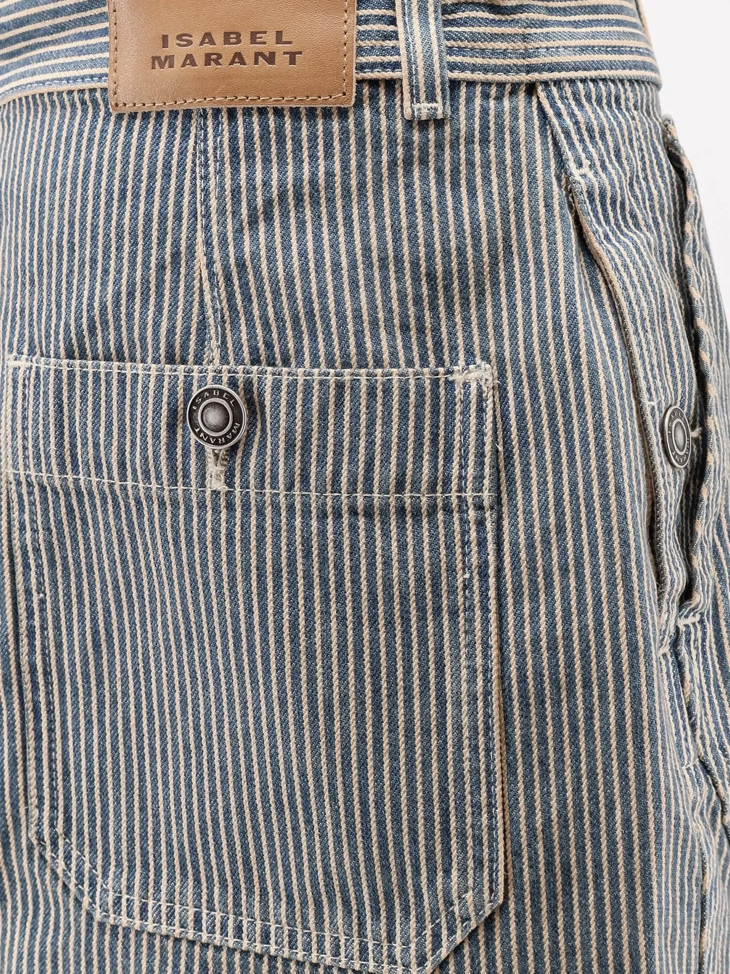 MARANT ÉTOILE Estera cotton skirt with striped pattern