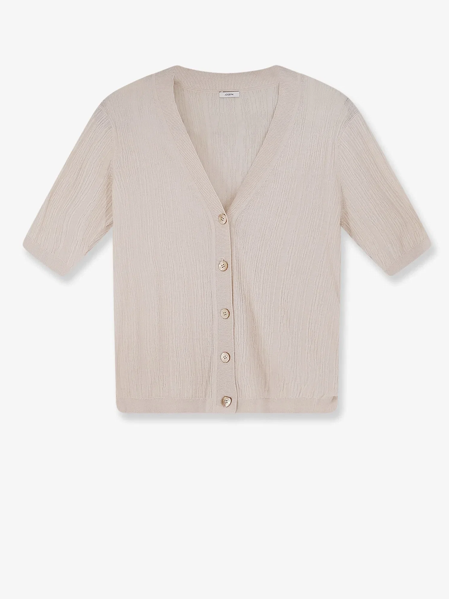 JOSEPH Silk and cotton cardigan with crinkled effect