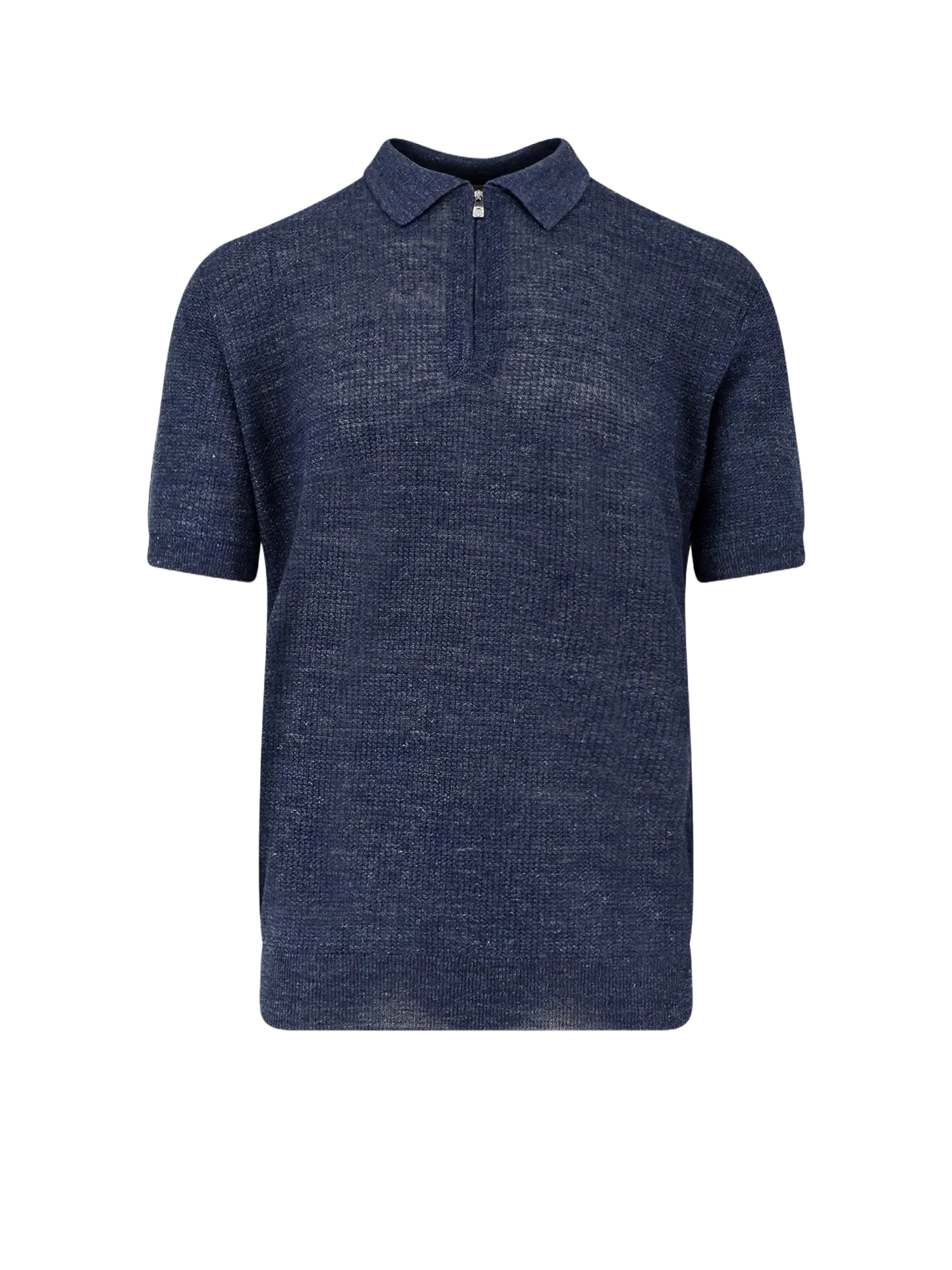 Corneliani Linen and silk blend polo shirt