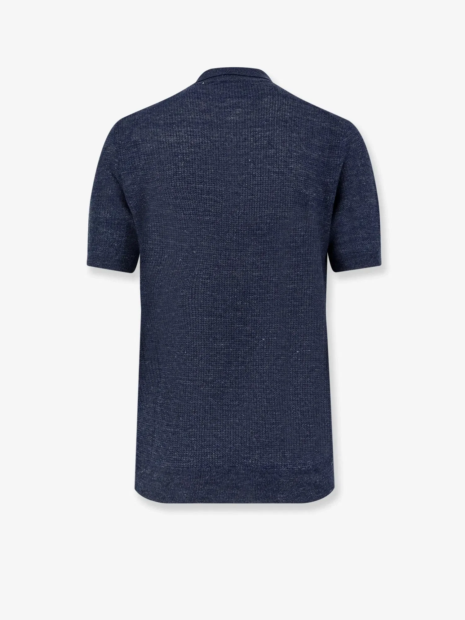 Corneliani Linen and silk blend polo shirt