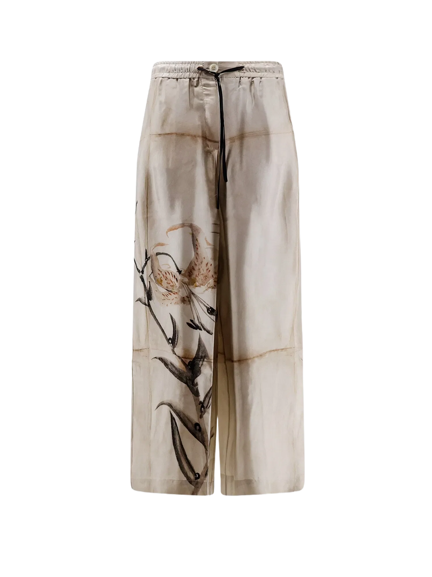 Pierre-Louis Mascia Silk trousers with floral print