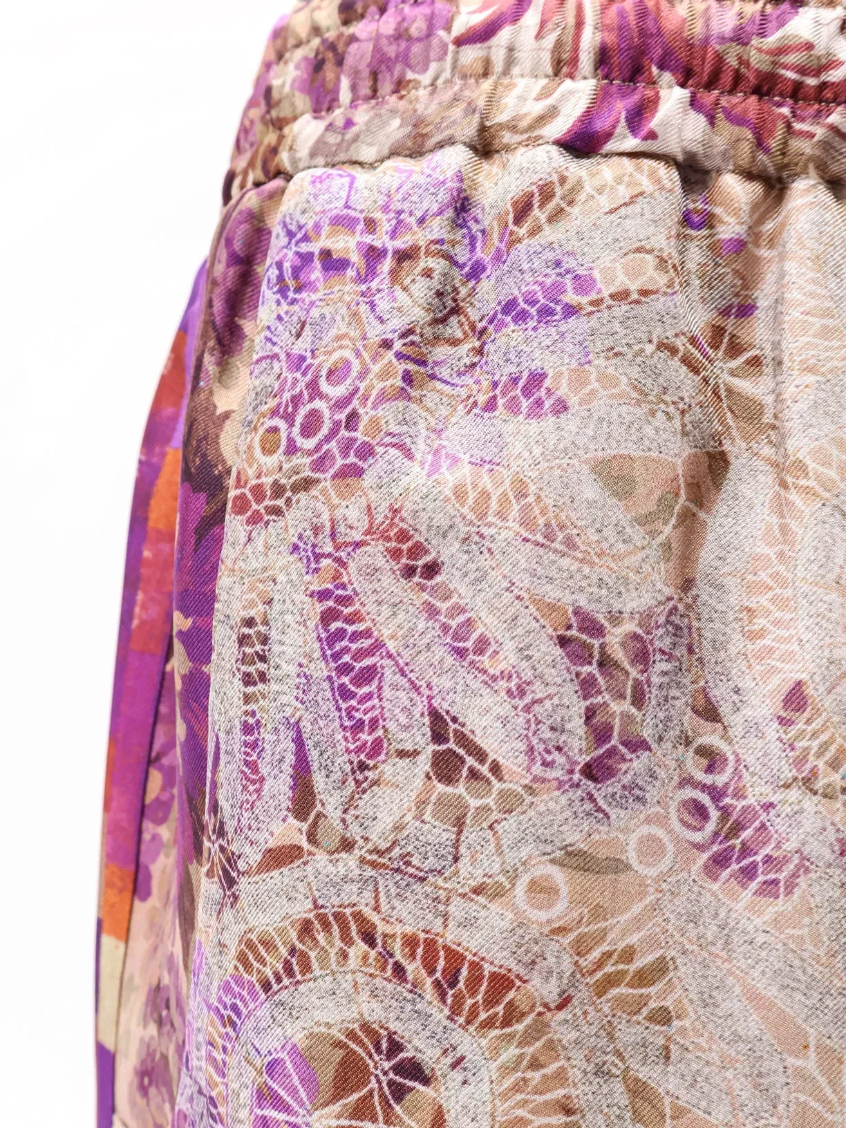 Pierre-Louis Mascia Silk trousers with mulitcolor print all-over