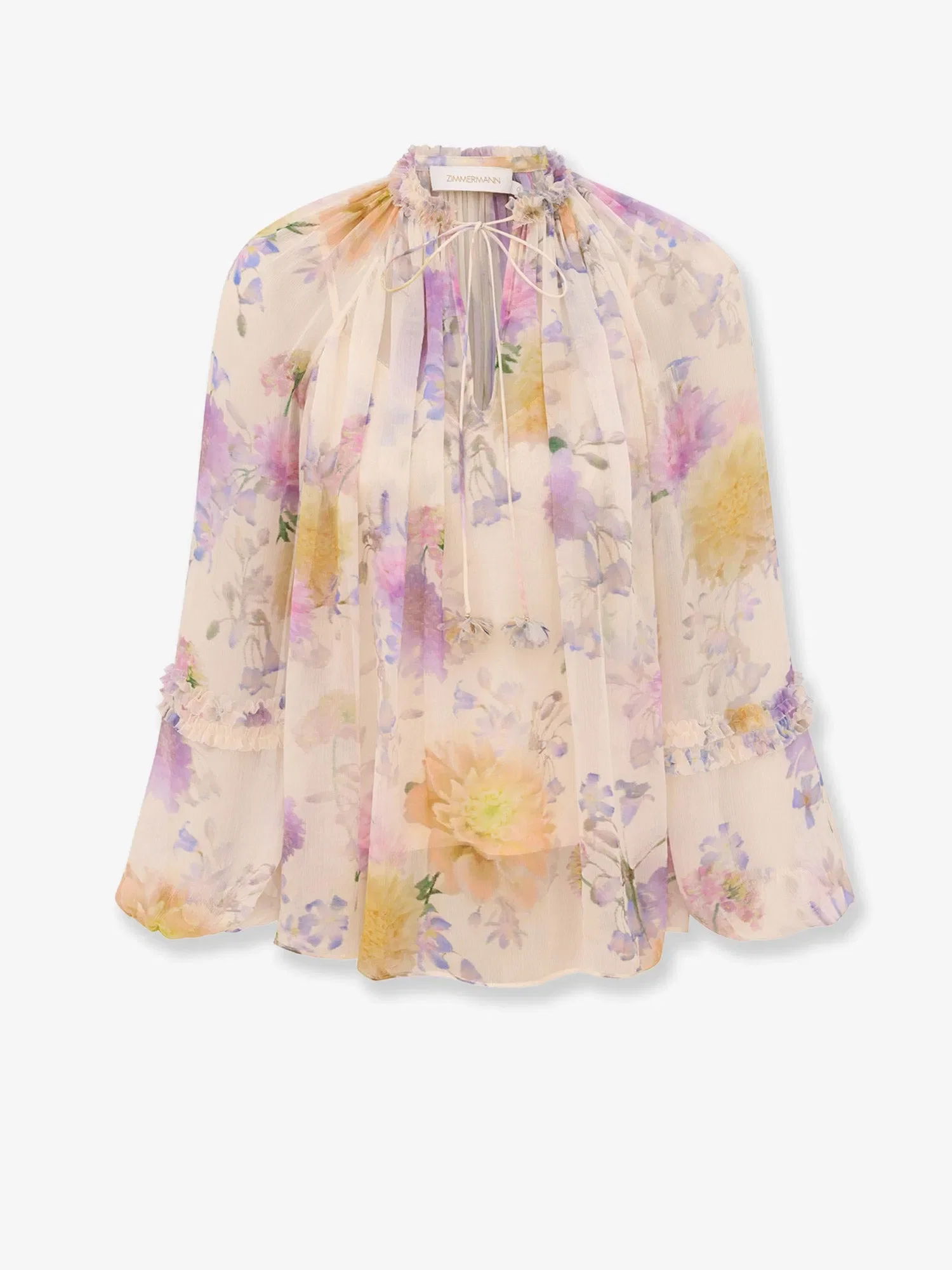 ZIMMERMANN Luna viscose shirt with floral print