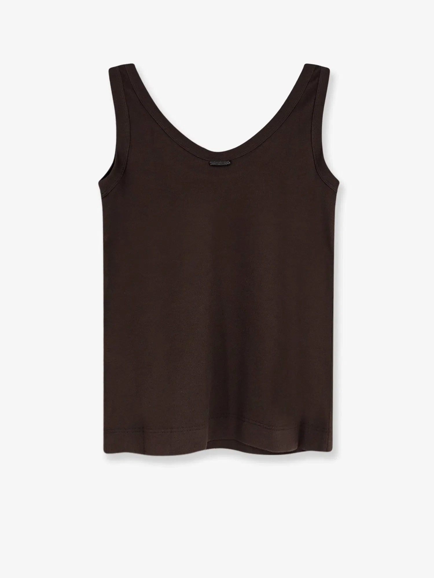 Brunello Cucinelli Cotton blend tank top with back monili detail