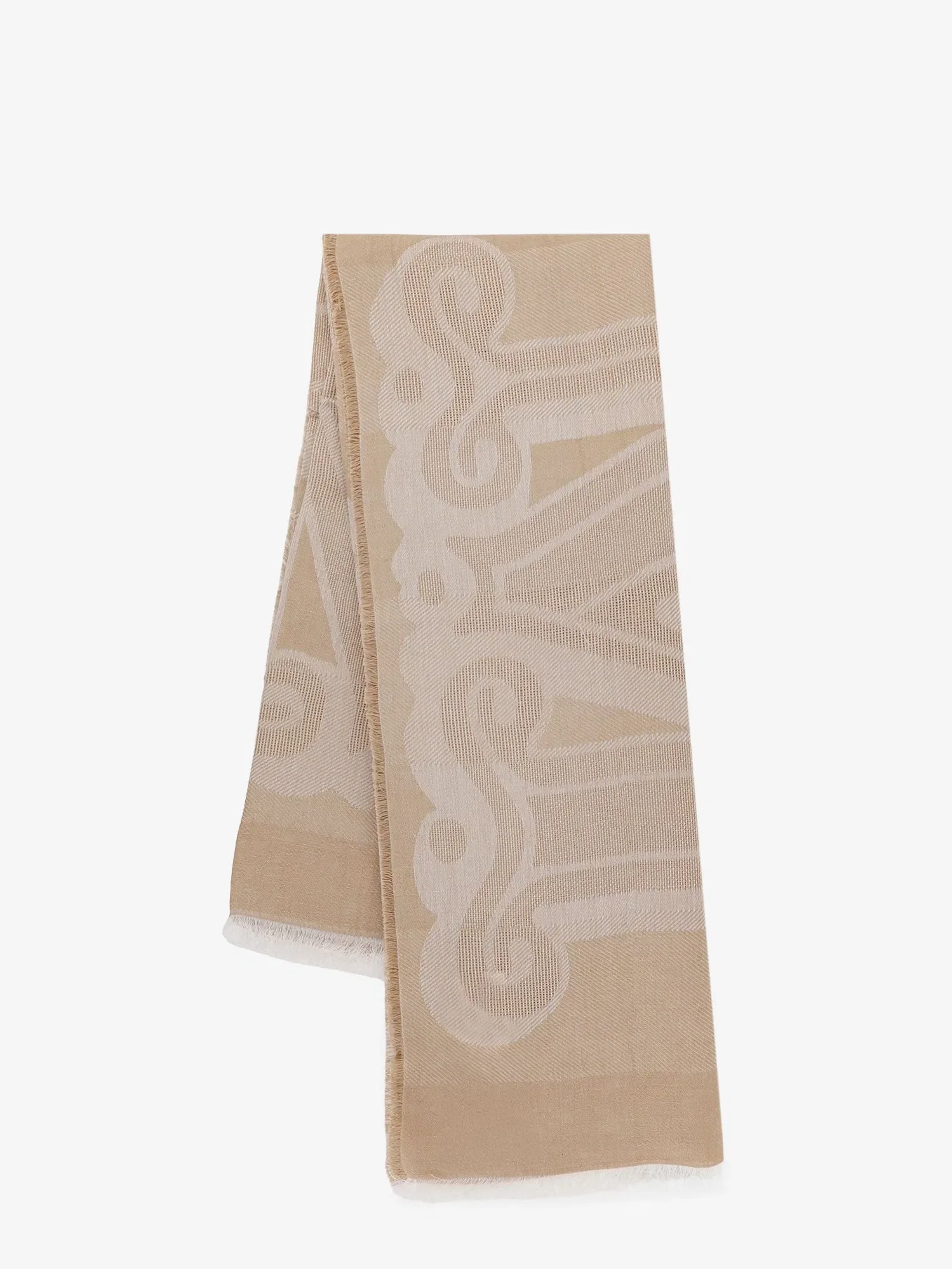 Max Mara Modal, linen and cotton blend scarf