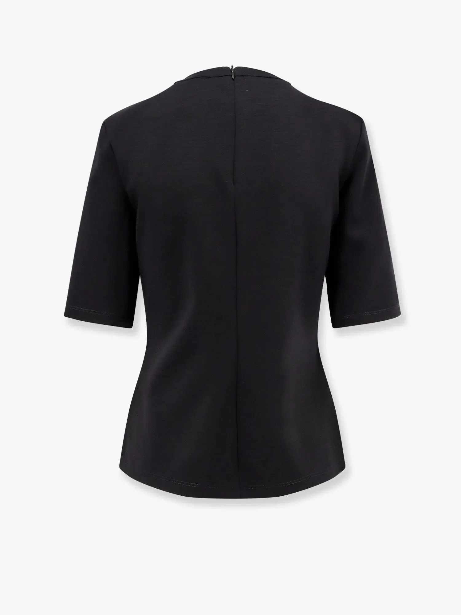 Max Mara Peter wool t-shirt with embossed frontal logo
