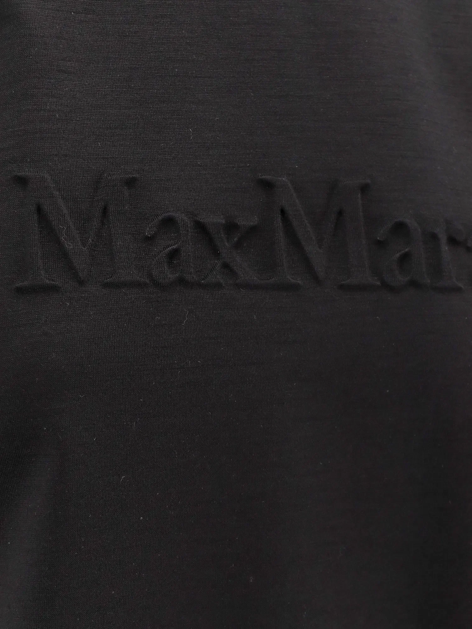 Max Mara Peter wool t-shirt with embossed frontal logo