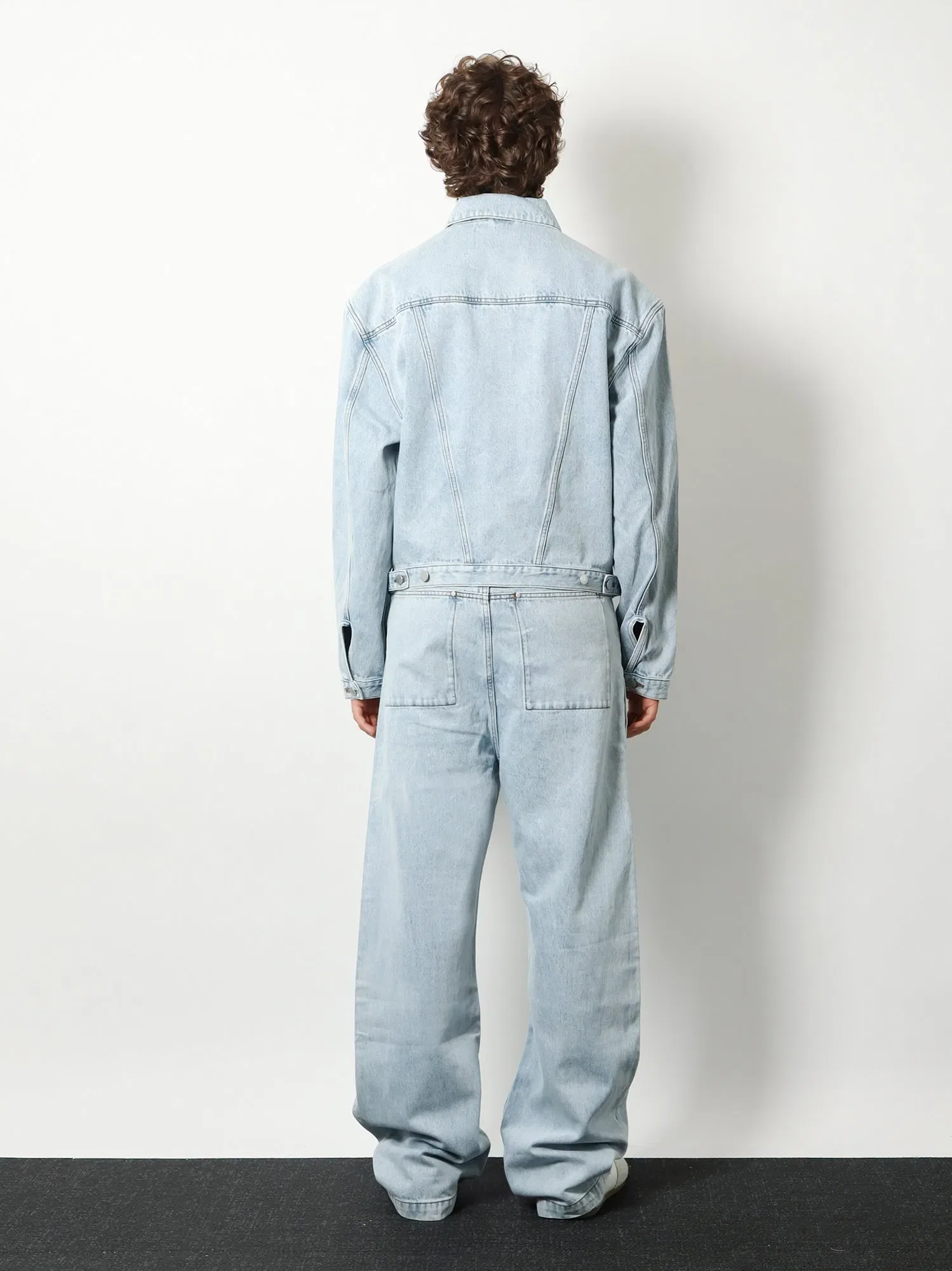 ENTIRE STUDIOS Denim jacket with padded shoulder pads