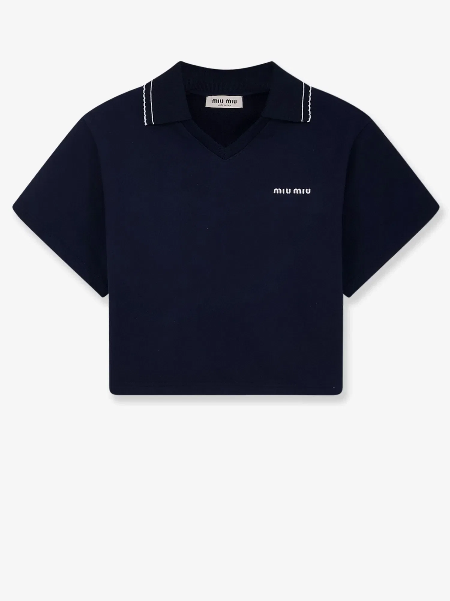 Miu Miu Cotton sweatshirt with Logo embroidery