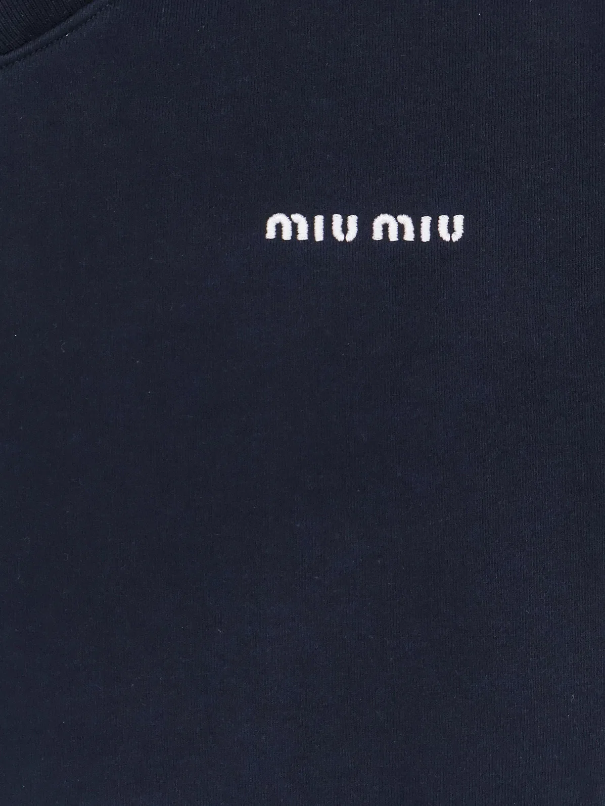 Miu Miu Cotton sweatshirt with Logo embroidery