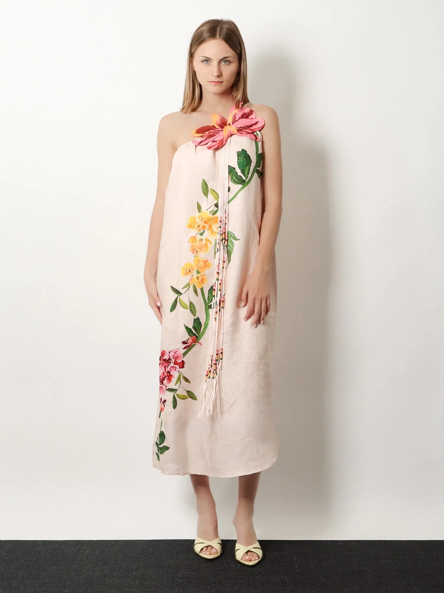 FARM Rio Natural linen dress