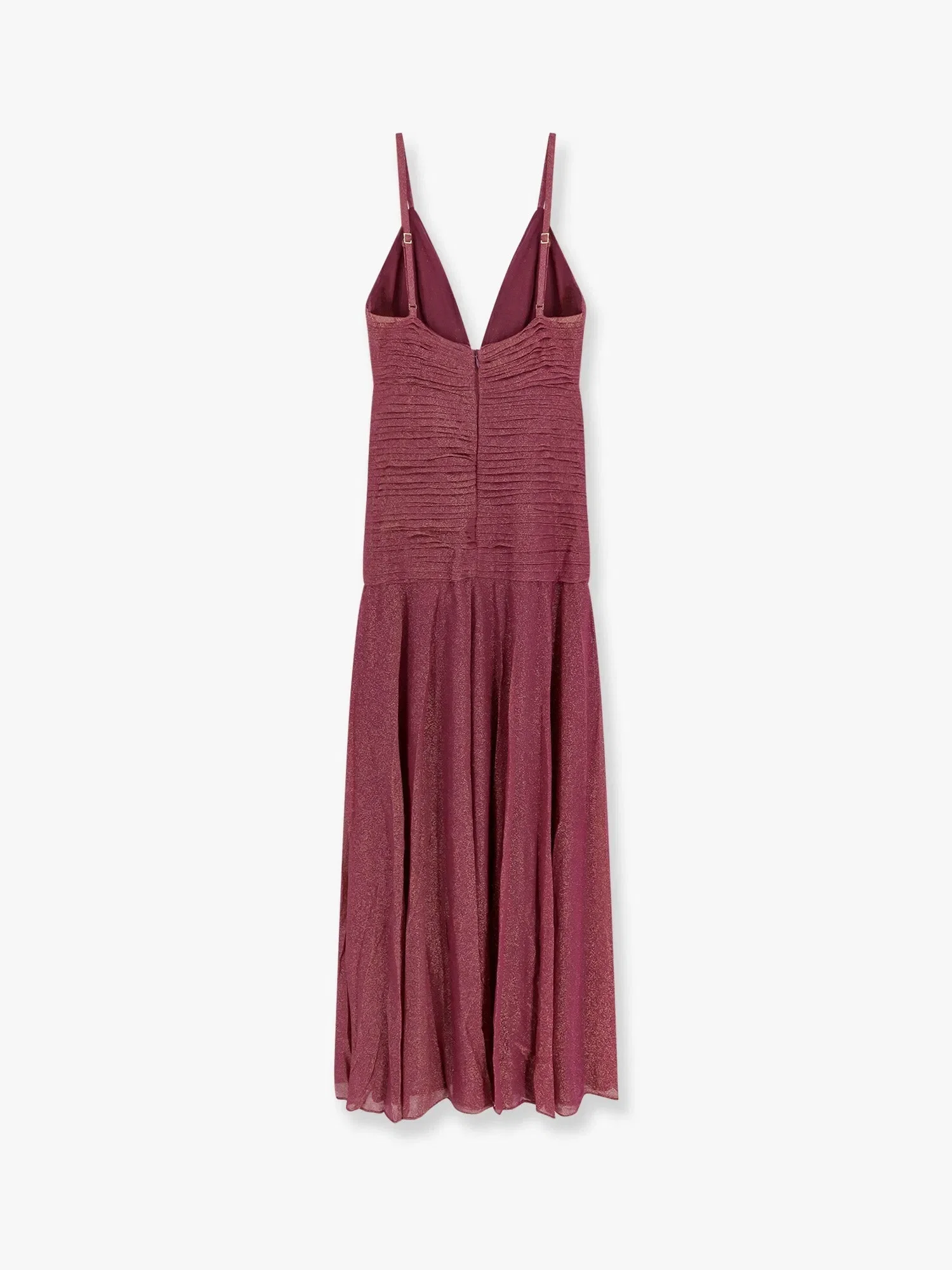 PatBO Viscose blend long dress with metallic effect