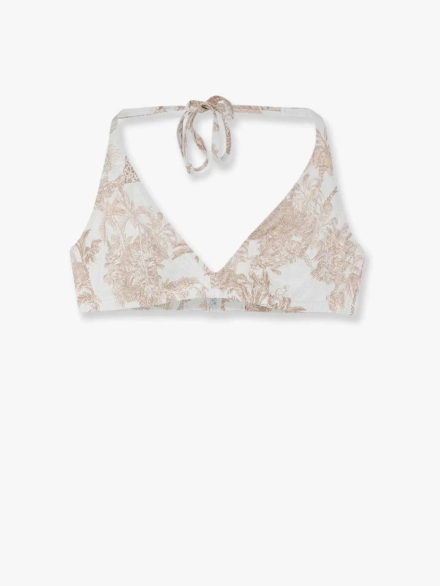 MC2 Saint Barth Gaia Bikini Top with Jungle Oceania print