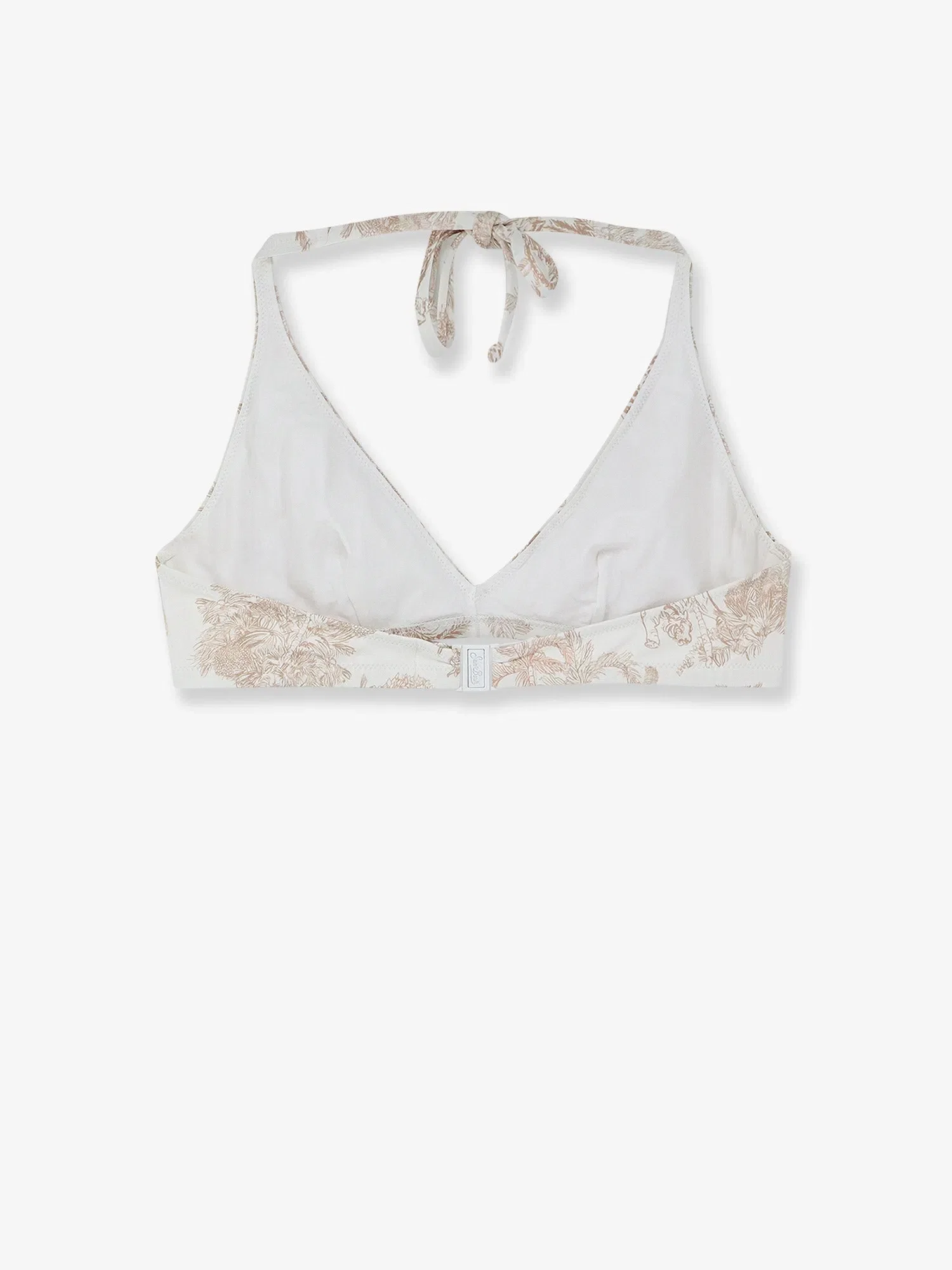MC2 Saint Barth Gaia Bikini Top with Jungle Oceania print