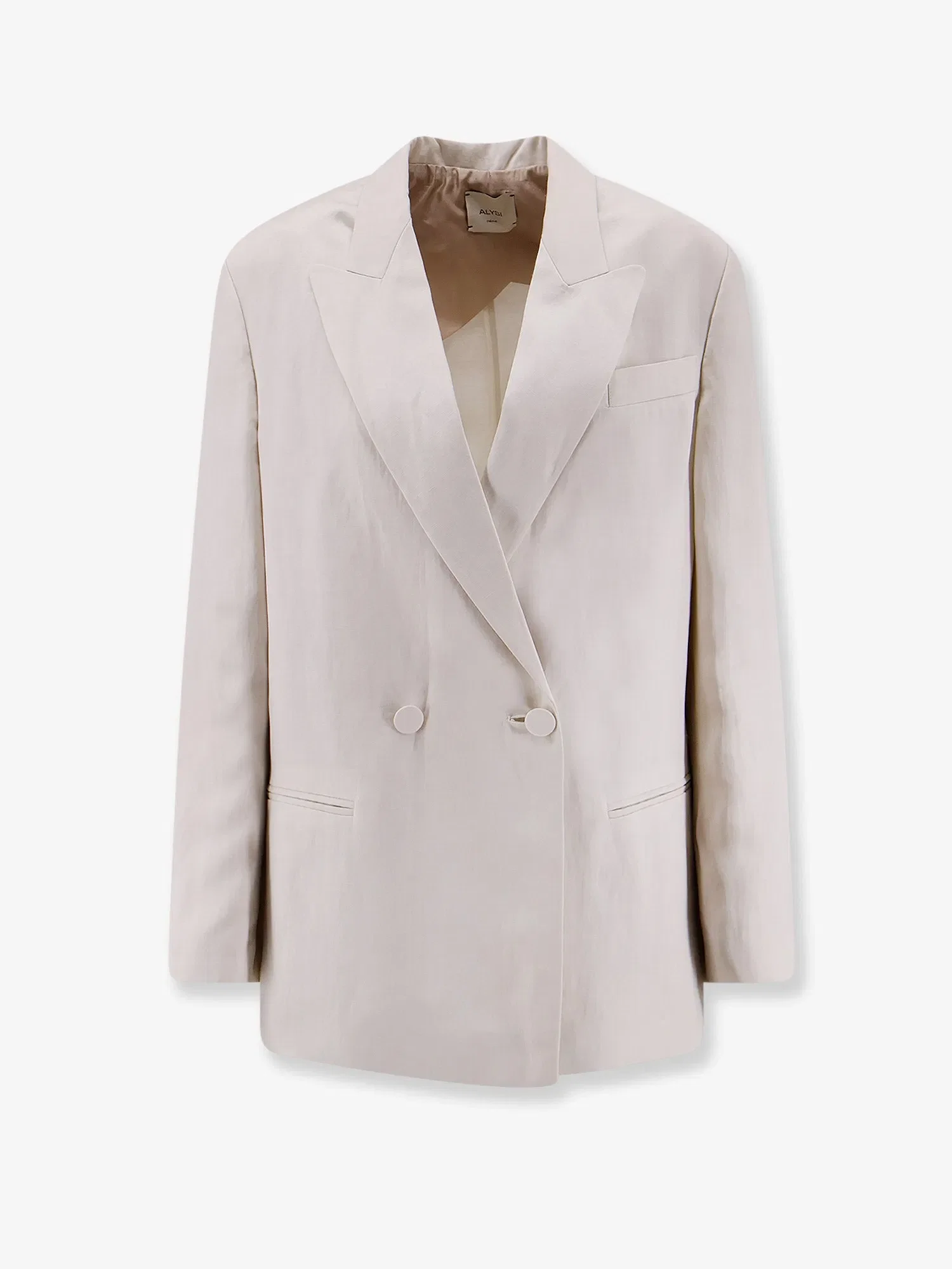 Alysi Double-breasted lyocell and linen blazer