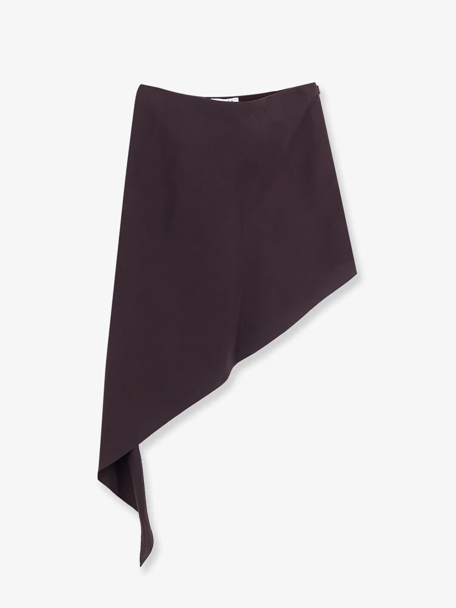 Alaia Asymmetric paper and viscose skirt