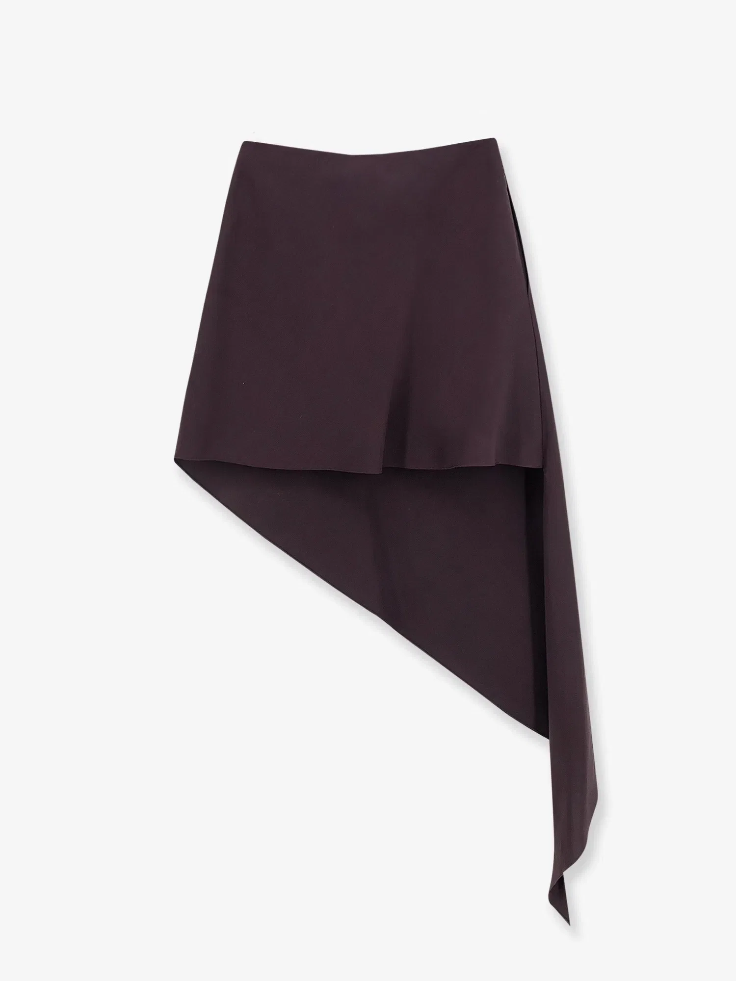 Alaia Asymmetric paper and viscose skirt