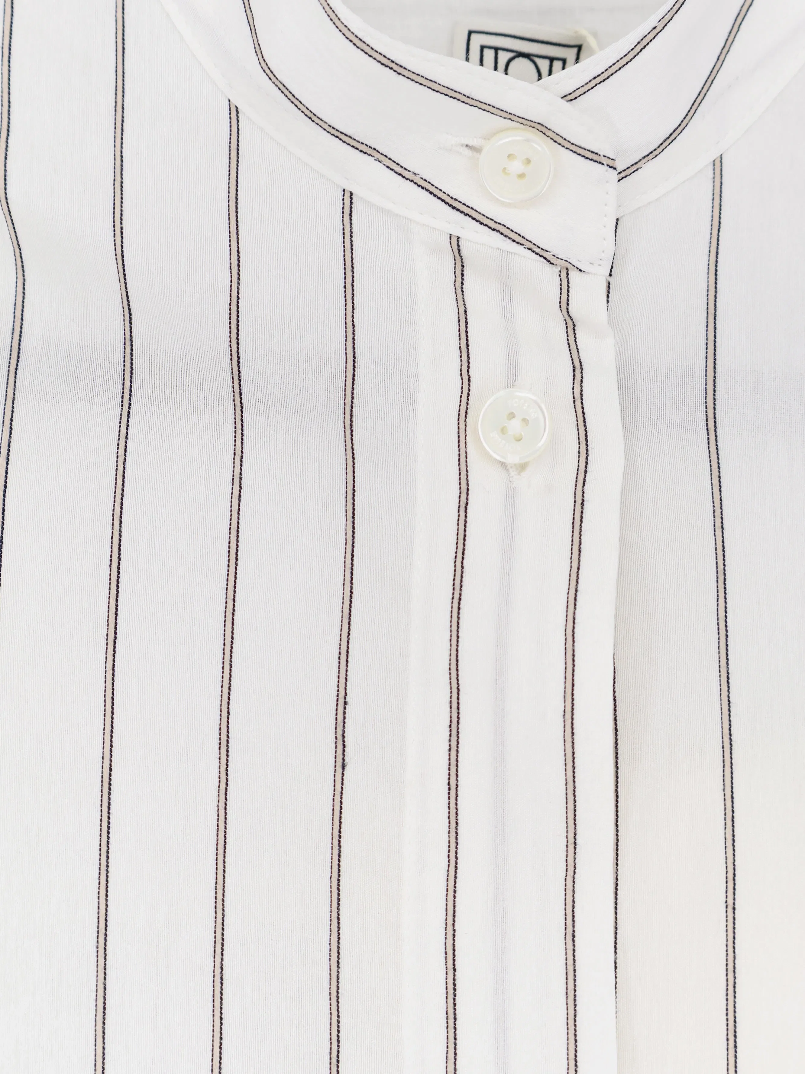 TOTEME Striped Summer viscose, silk and cotton dress