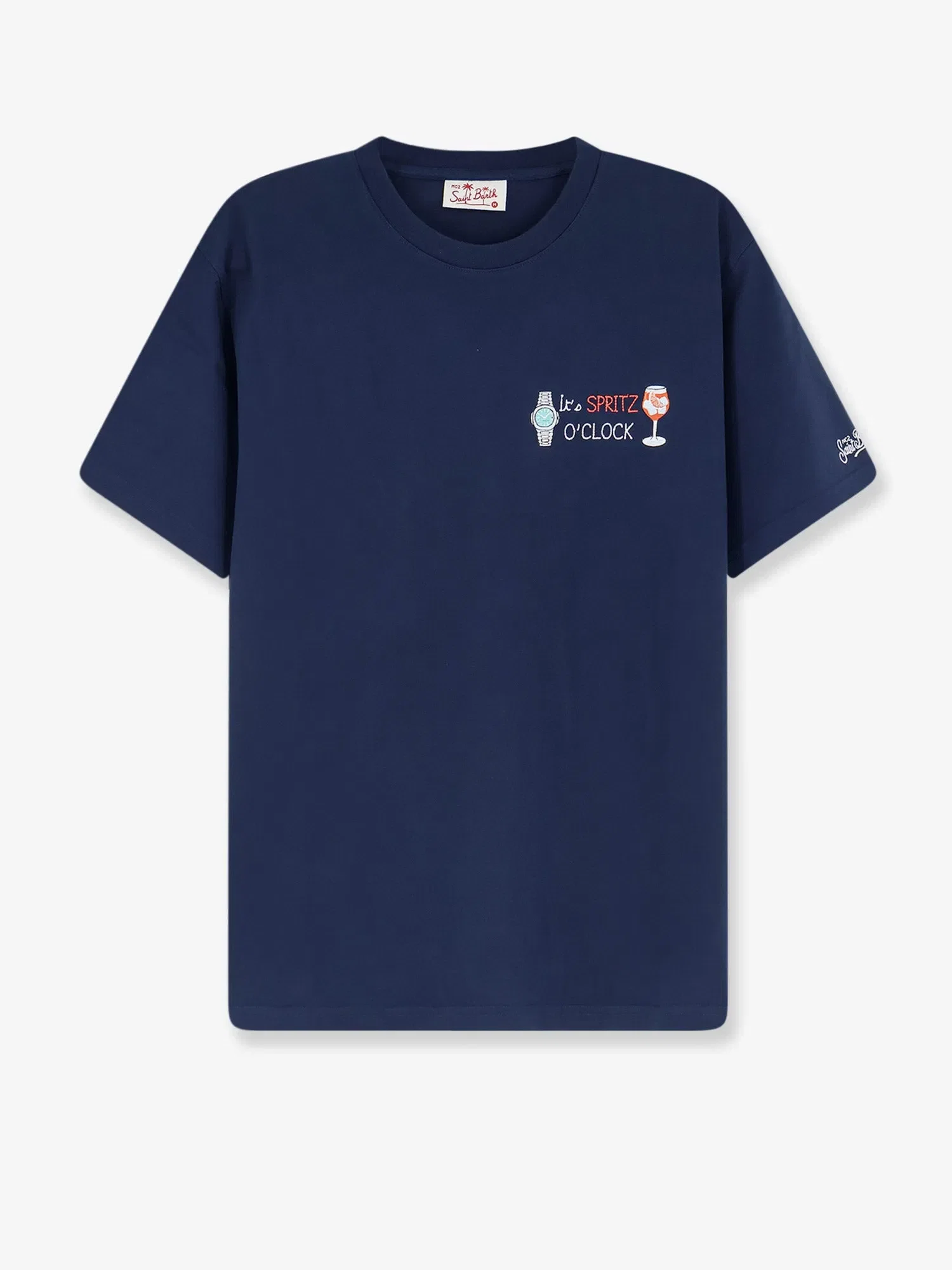 MC2 Saint Barth Portofino cotton T-shirt with embroidered logo on the front