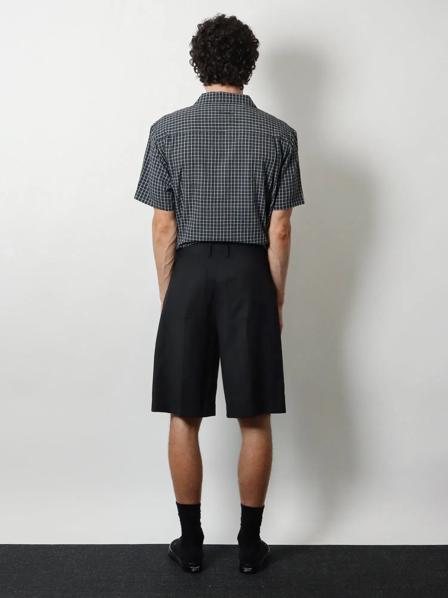 DUNST Pleated wool and silk bermuda shorts