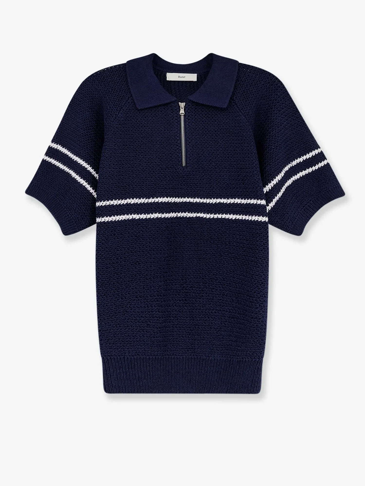 DUNST Half-Zip cotton blend sweater