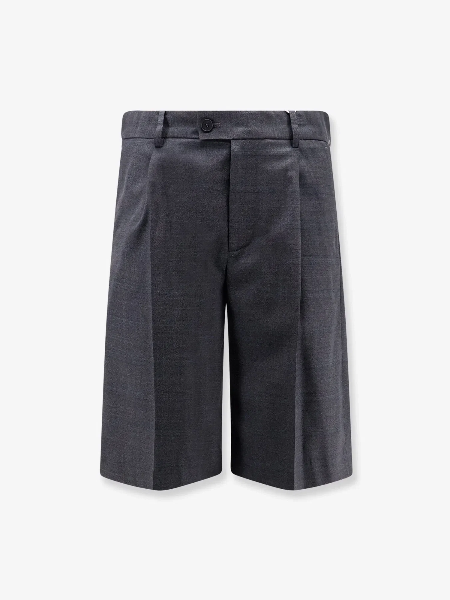 DUNST Pleated Check wool blend bermuda shorts