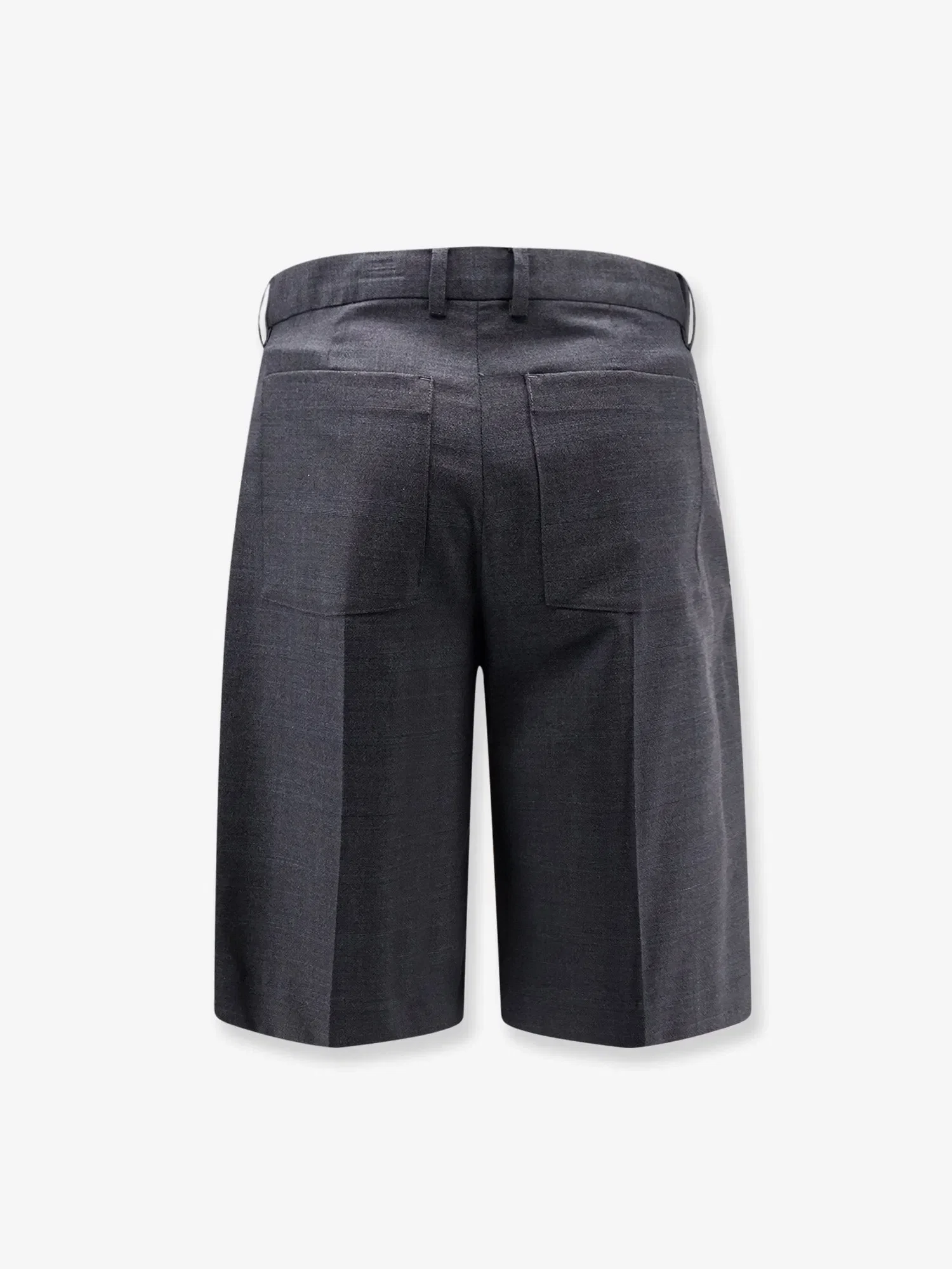 DUNST Pleated Check wool blend bermuda shorts