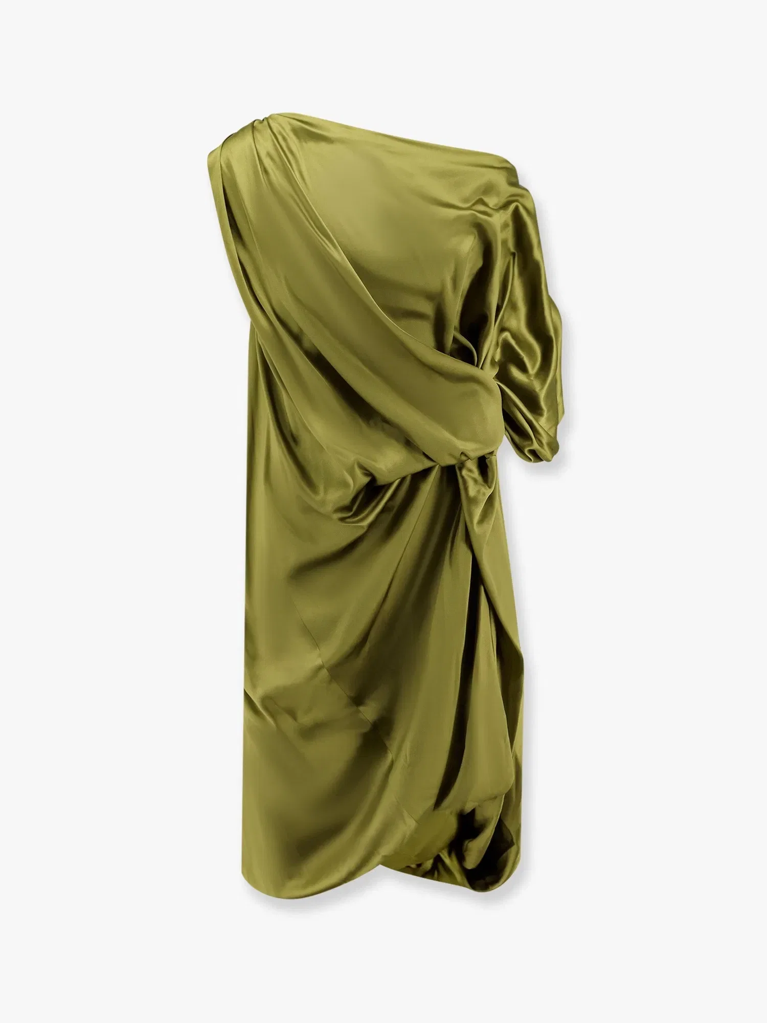 DRIES VAN NOTEN Dalant silk dress with lateral knot