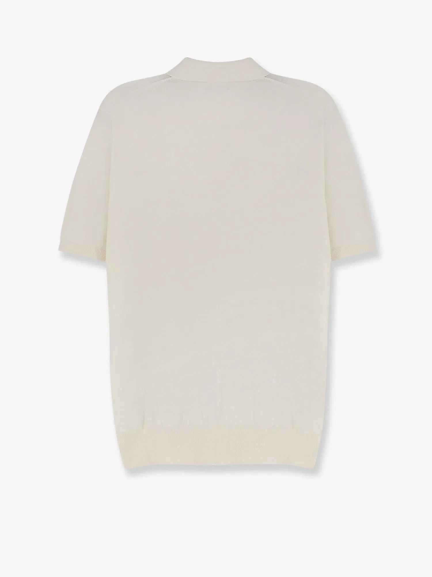 ALPHA STUDIO Cotton and silk blend polo shirt