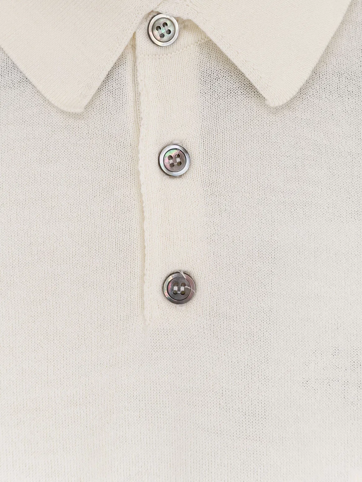 ALPHA STUDIO Cotton and silk blend polo shirt