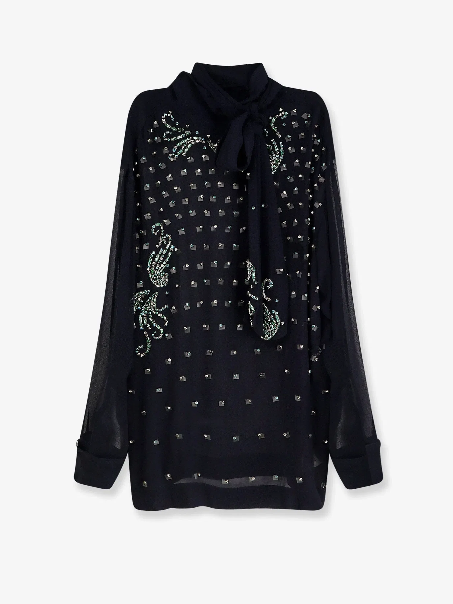 DRIES VAN NOTEN Viscose shirt with rhinestones