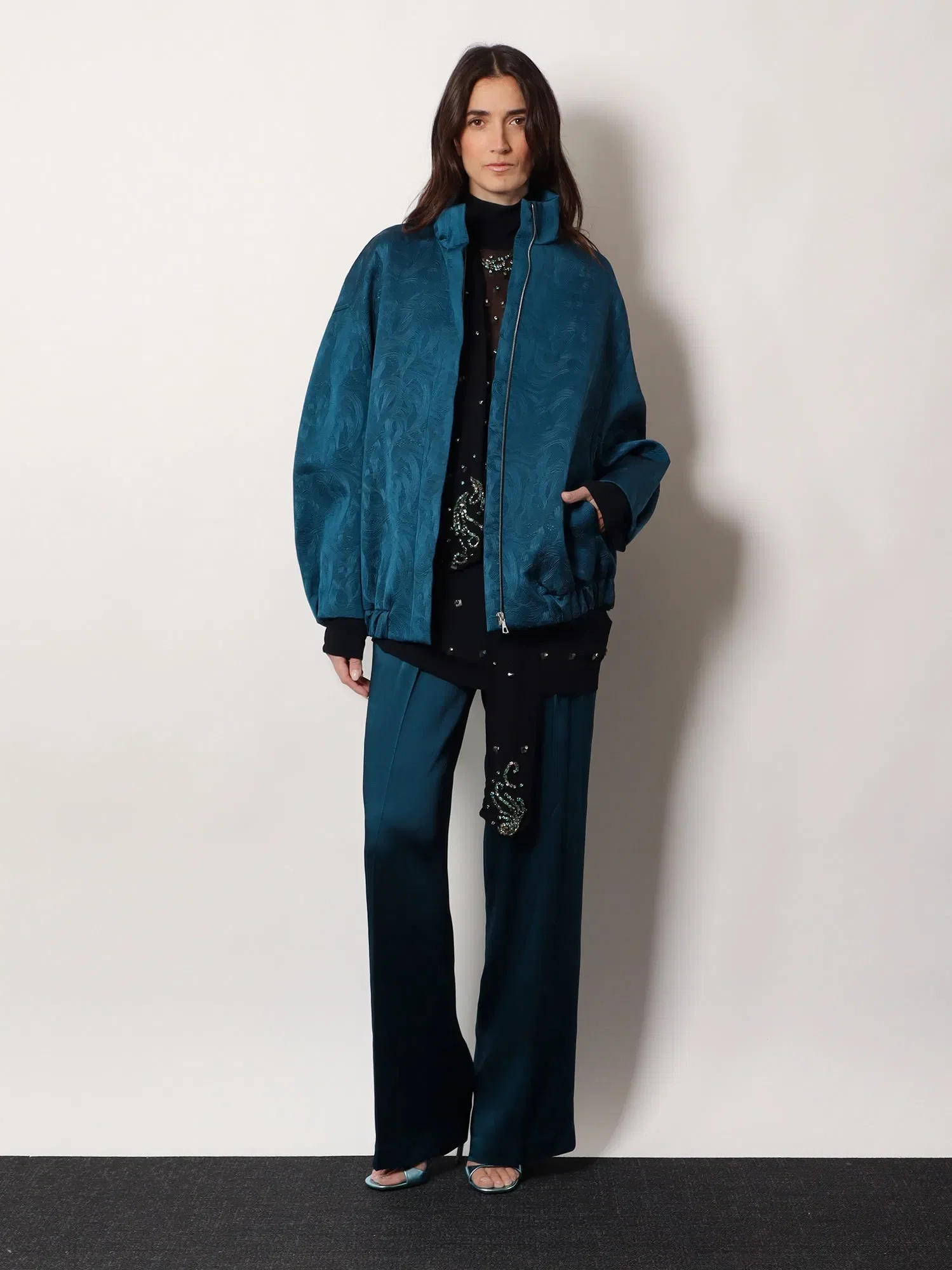 DRIES VAN NOTEN Viscose shirt with rhinestones